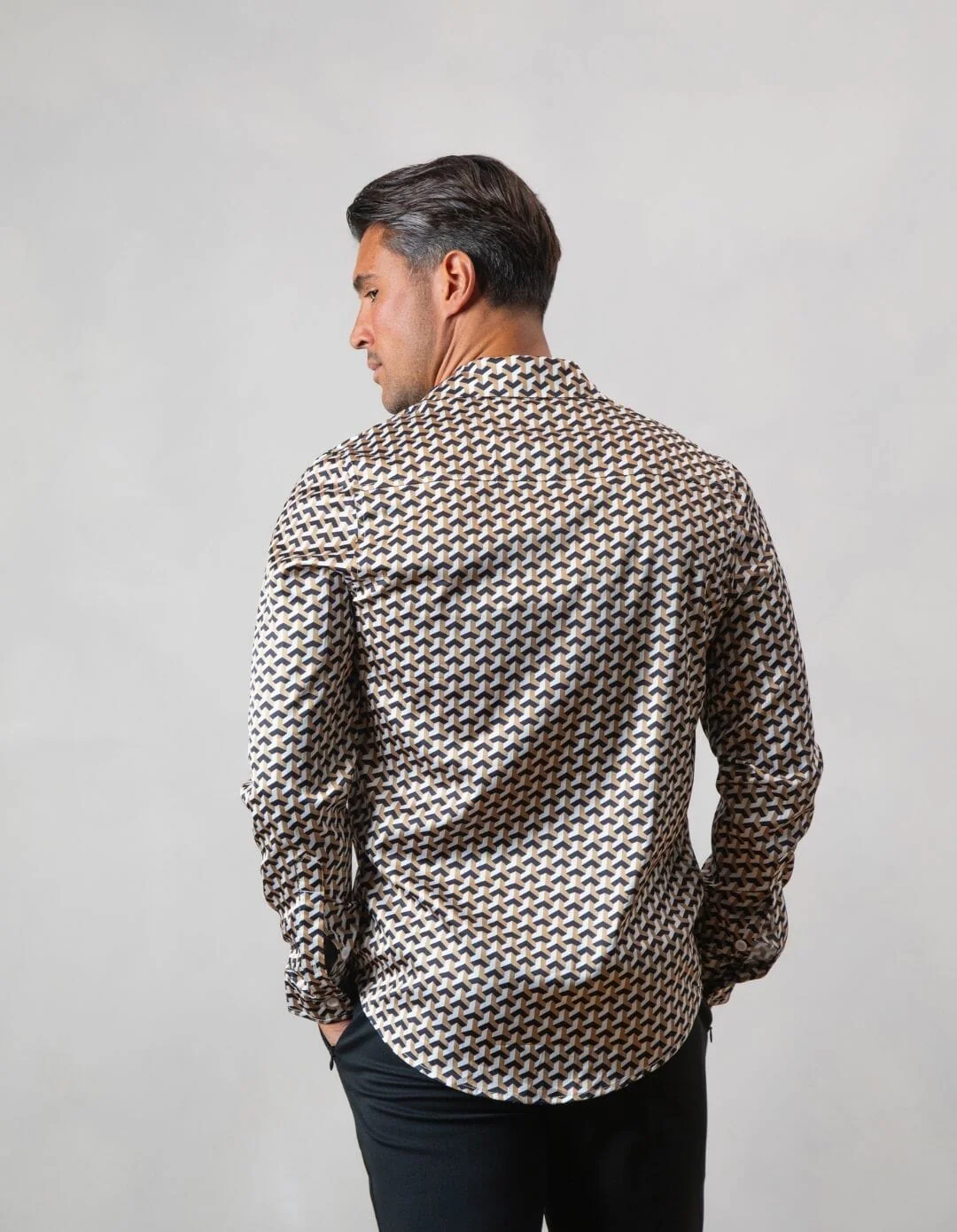 Gold Illusion Print Shirt - Image 3