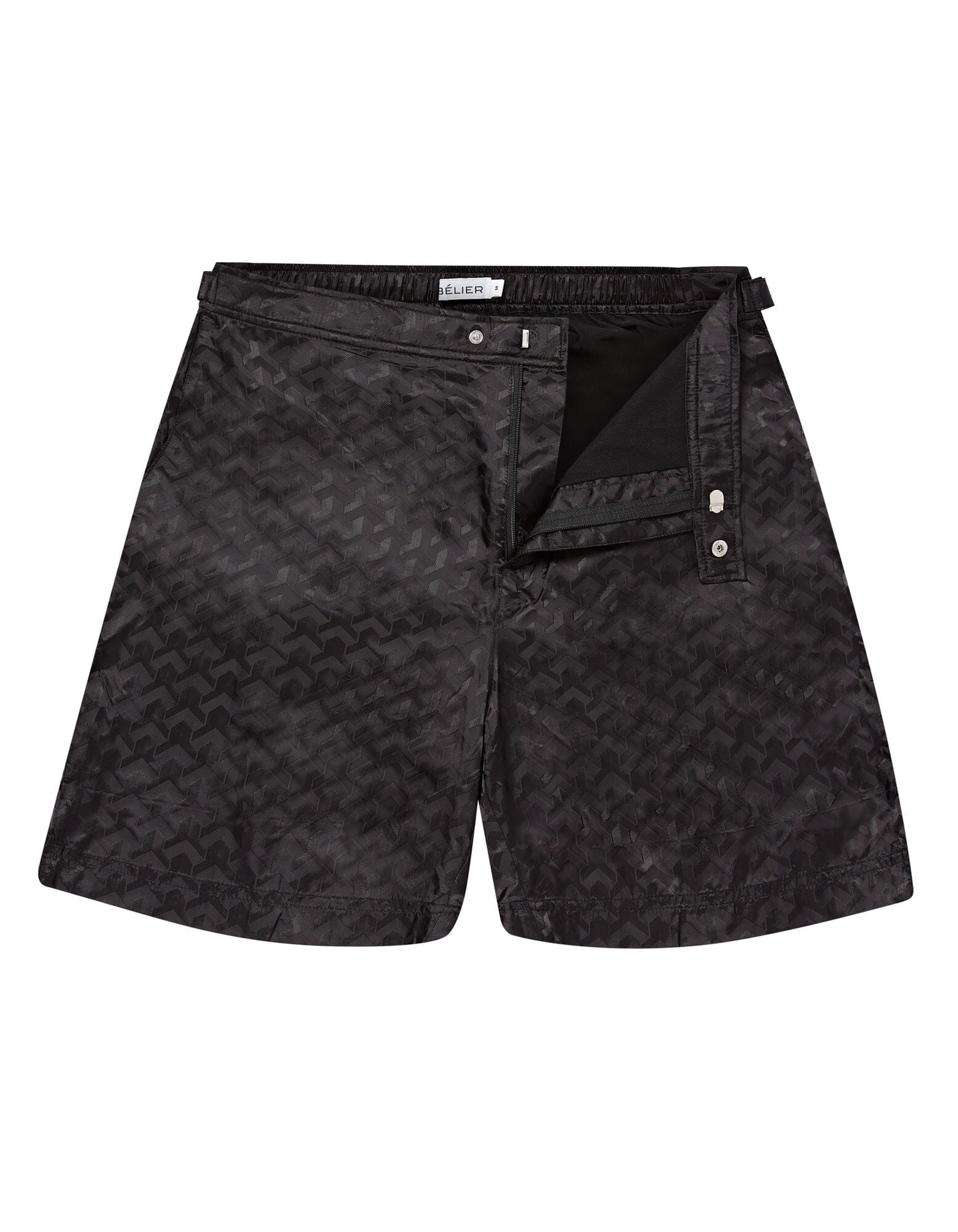 Black Jacquard Illusion Swimshort - Image 6