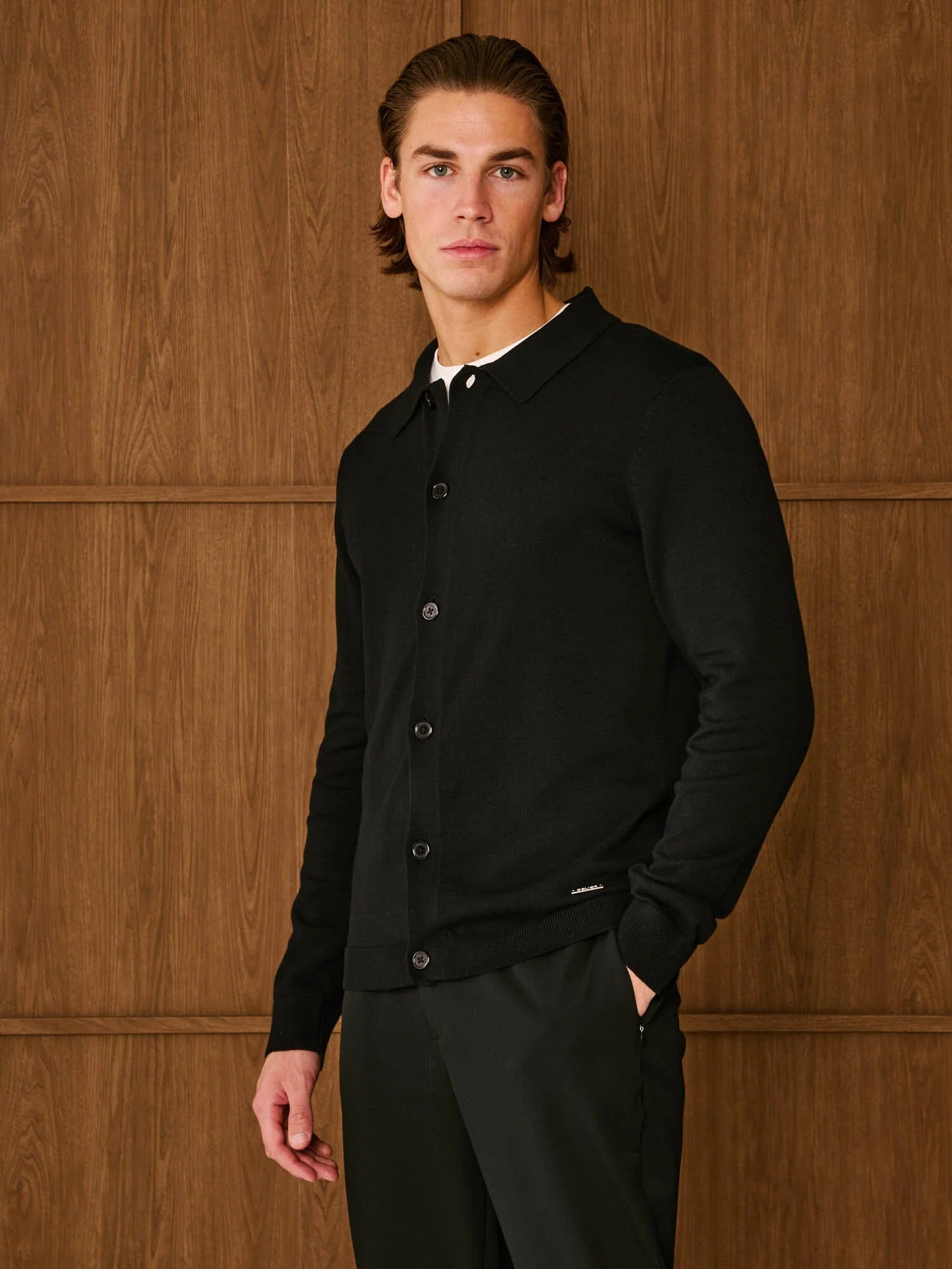 Black Knit Overshirt - Image 7