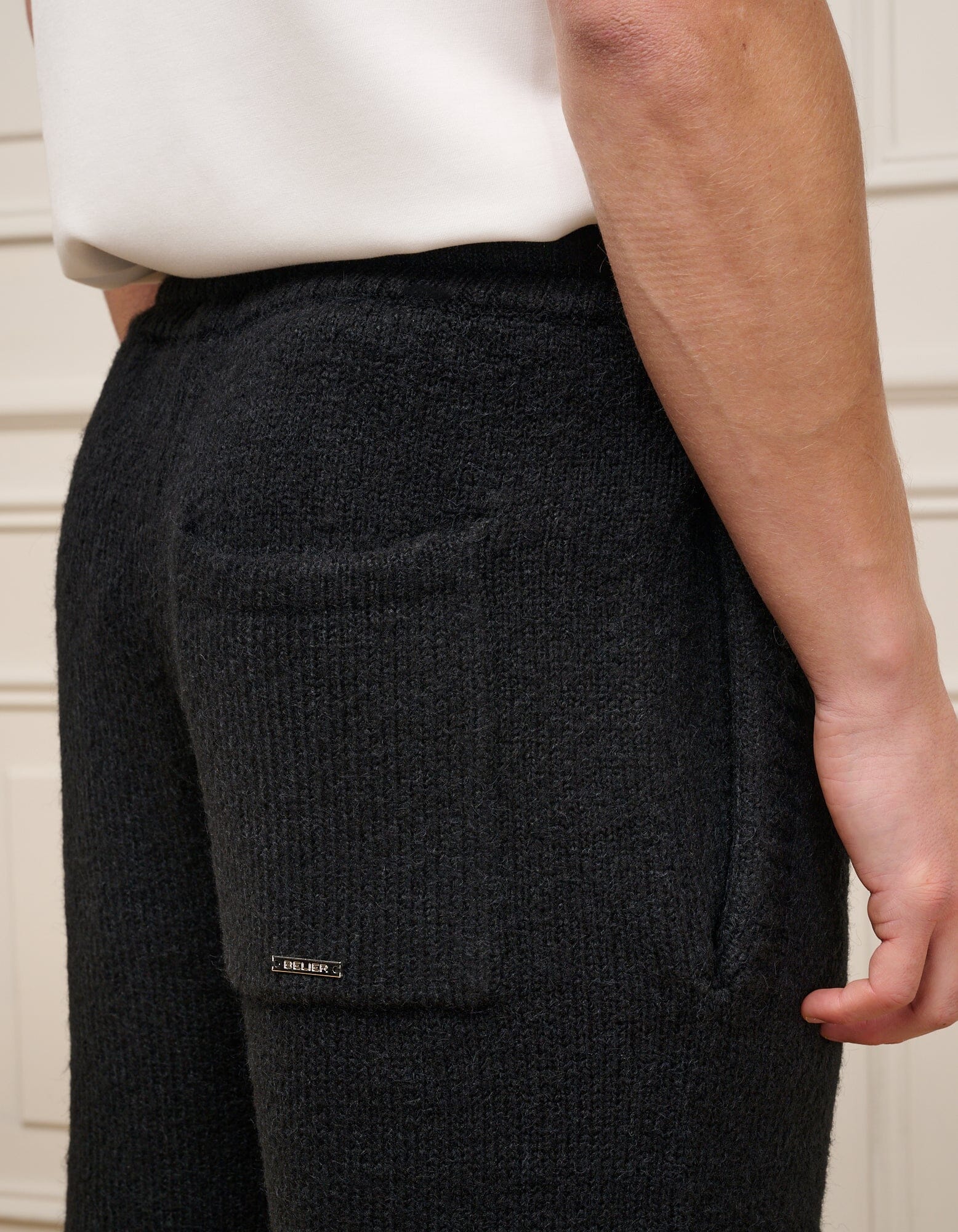 Black Knitted Jogger - Image 3