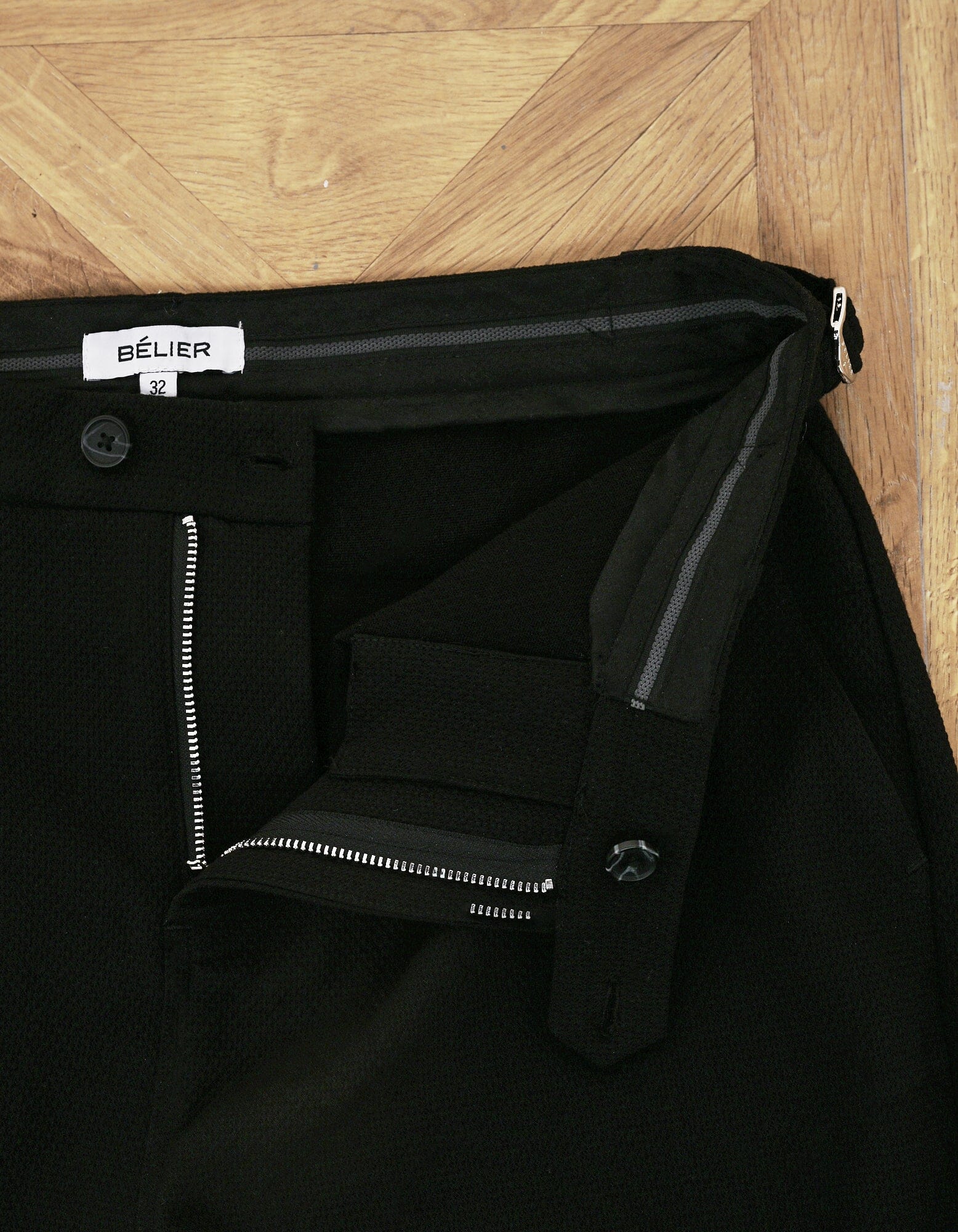 Black Textured Smart Trouser - Image 4