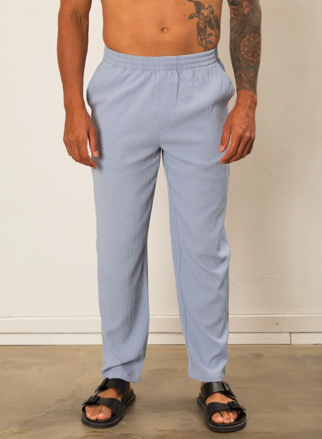 Blue Seersucker Trouser - Image 2