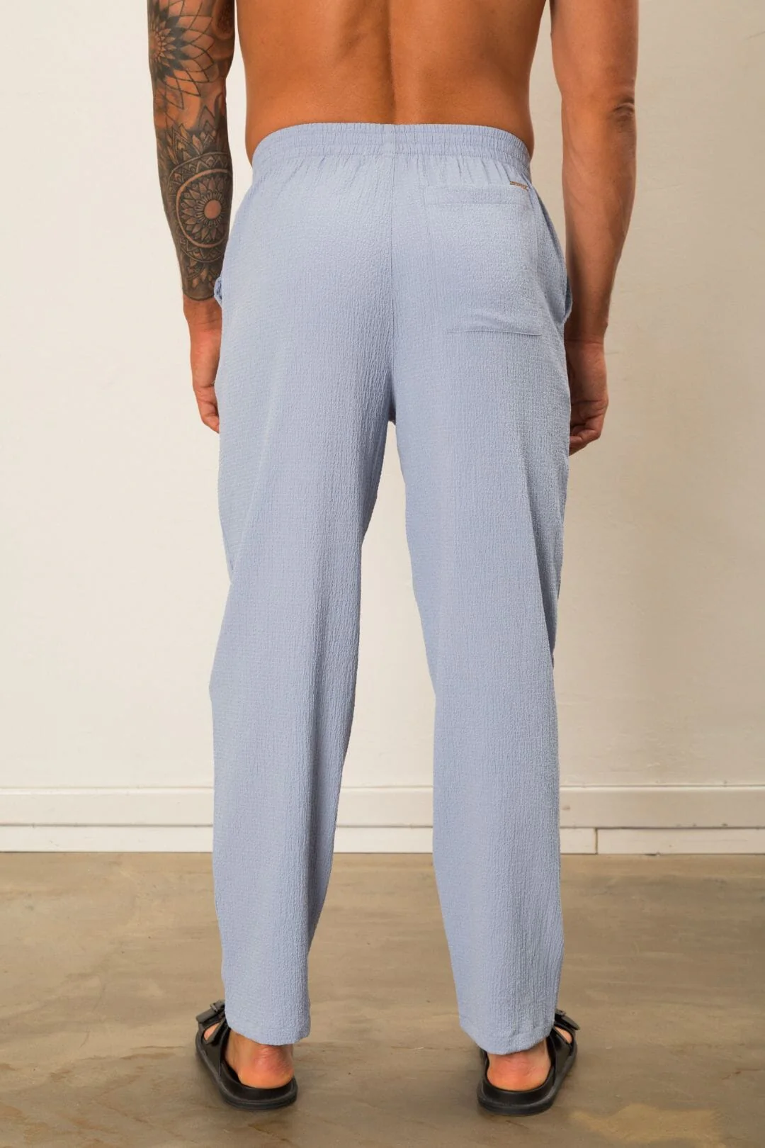 Blue Seersucker Trouser - Image 4