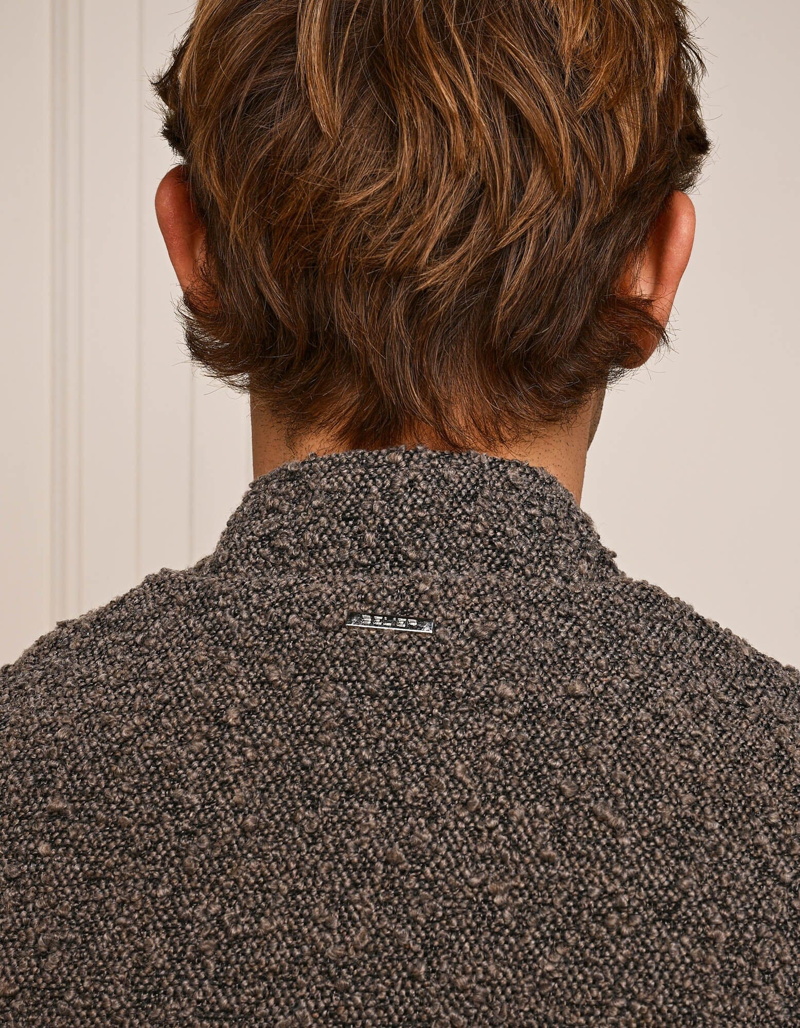 Brown Boucle Bomber Jacket - Image 6