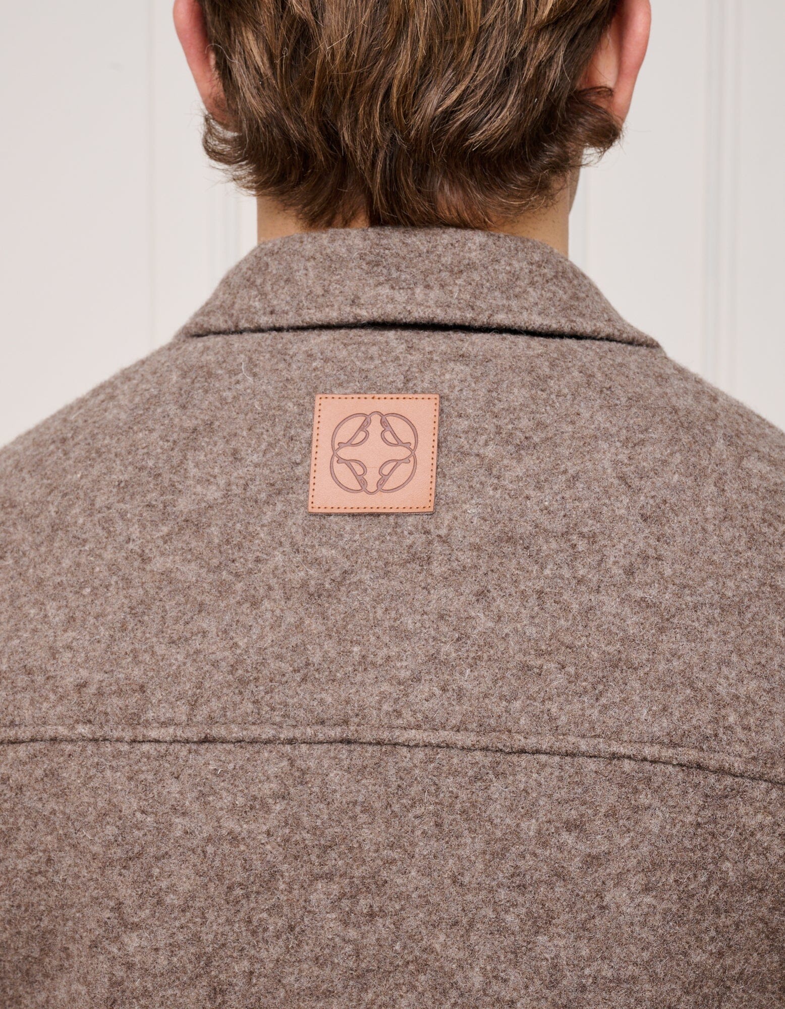 Brown Marl Wool Zip Jacket - Image 8