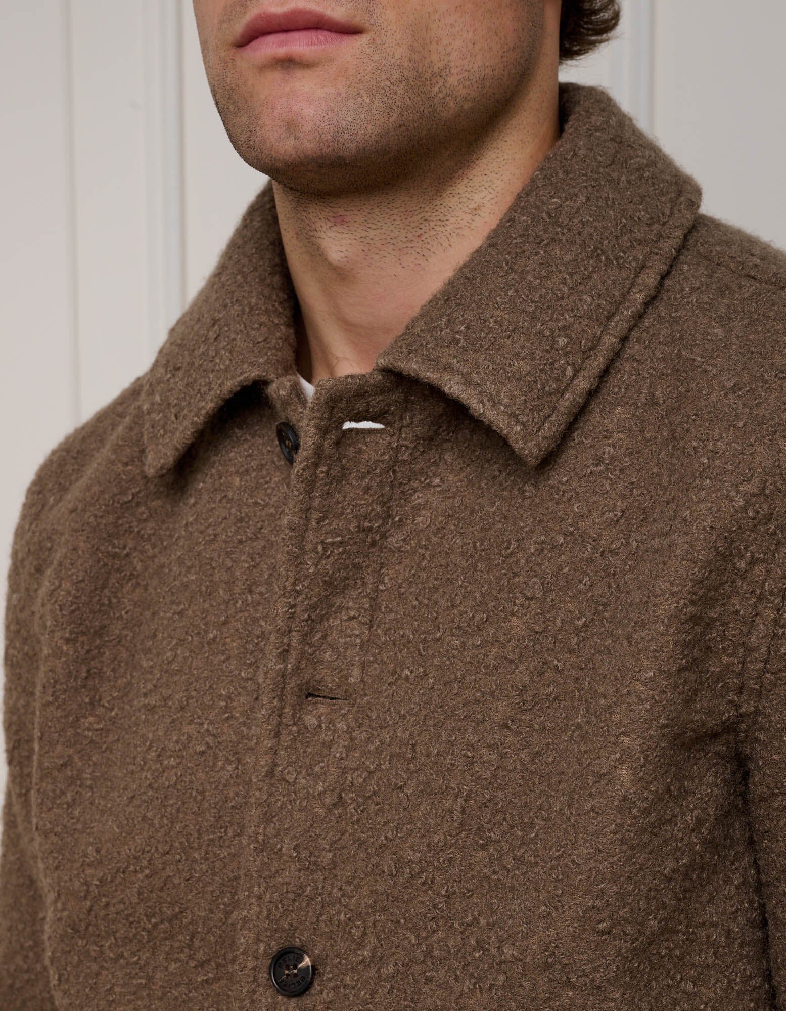Brown Boucle Wool Jacket - Image 2