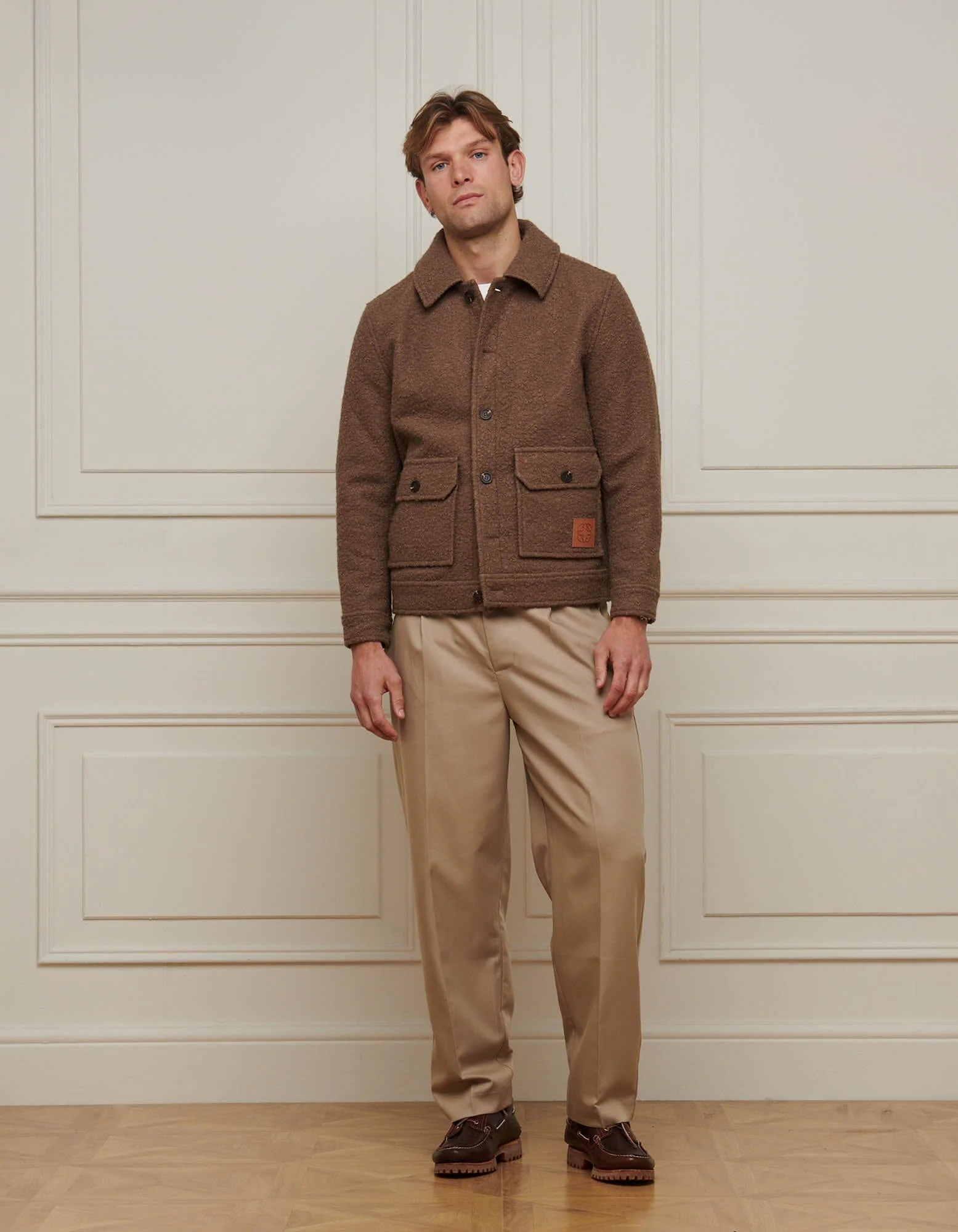 Brown Boucle Wool Jacket - Image 6