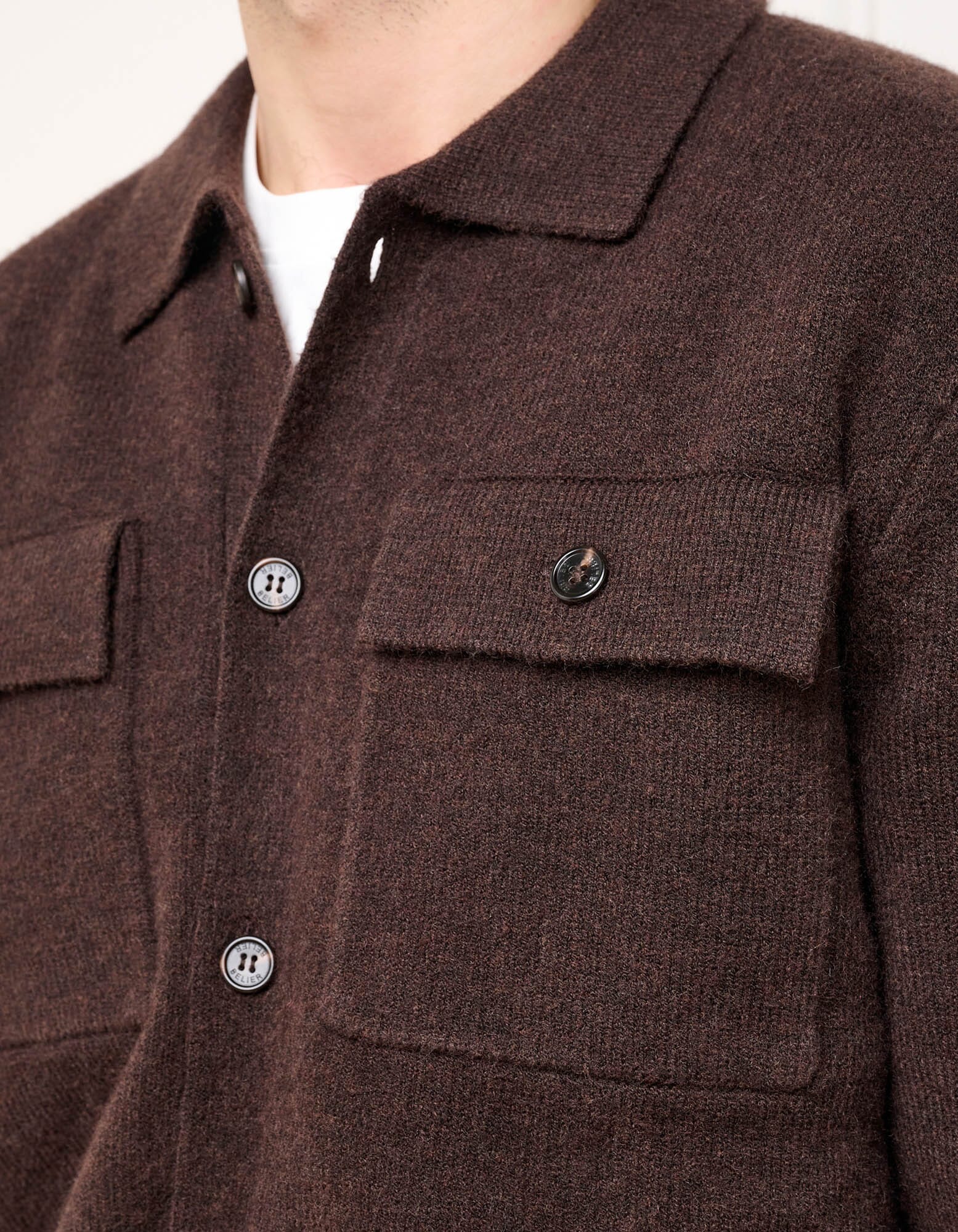Brown Knitted Overshirt - Image 2