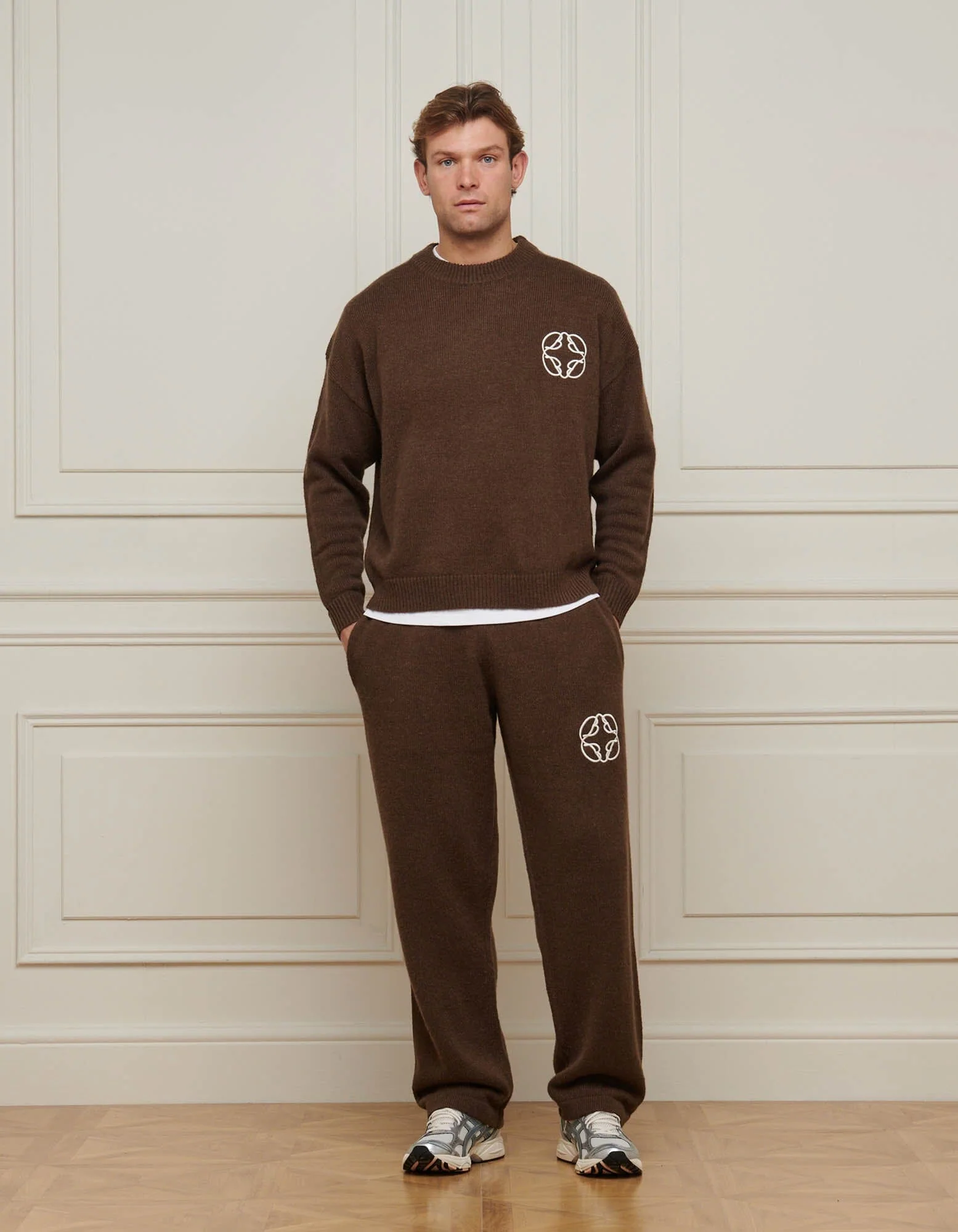 Brown Mohair Knit Jogger - Image 4