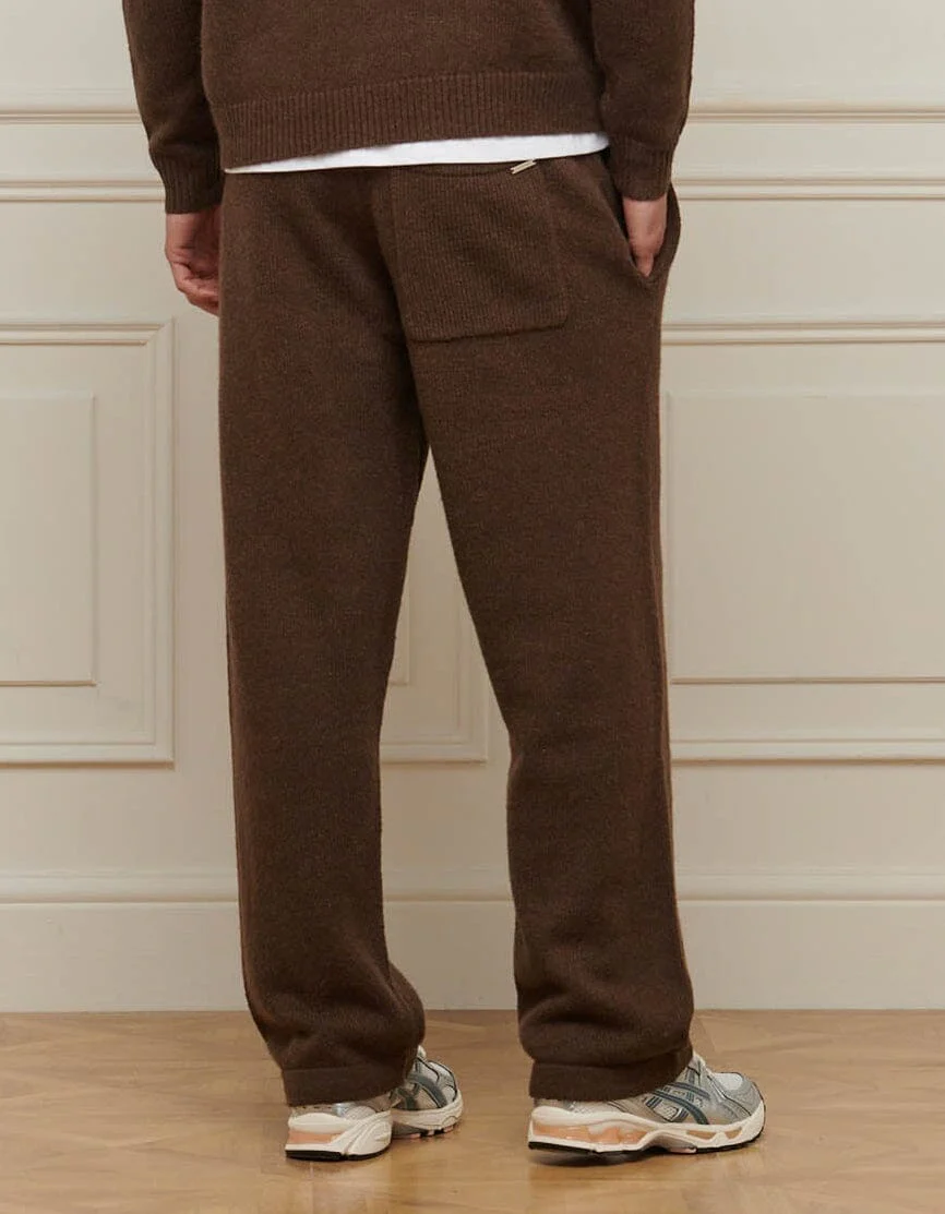 Brown Mohair Knit Jogger - Image 5