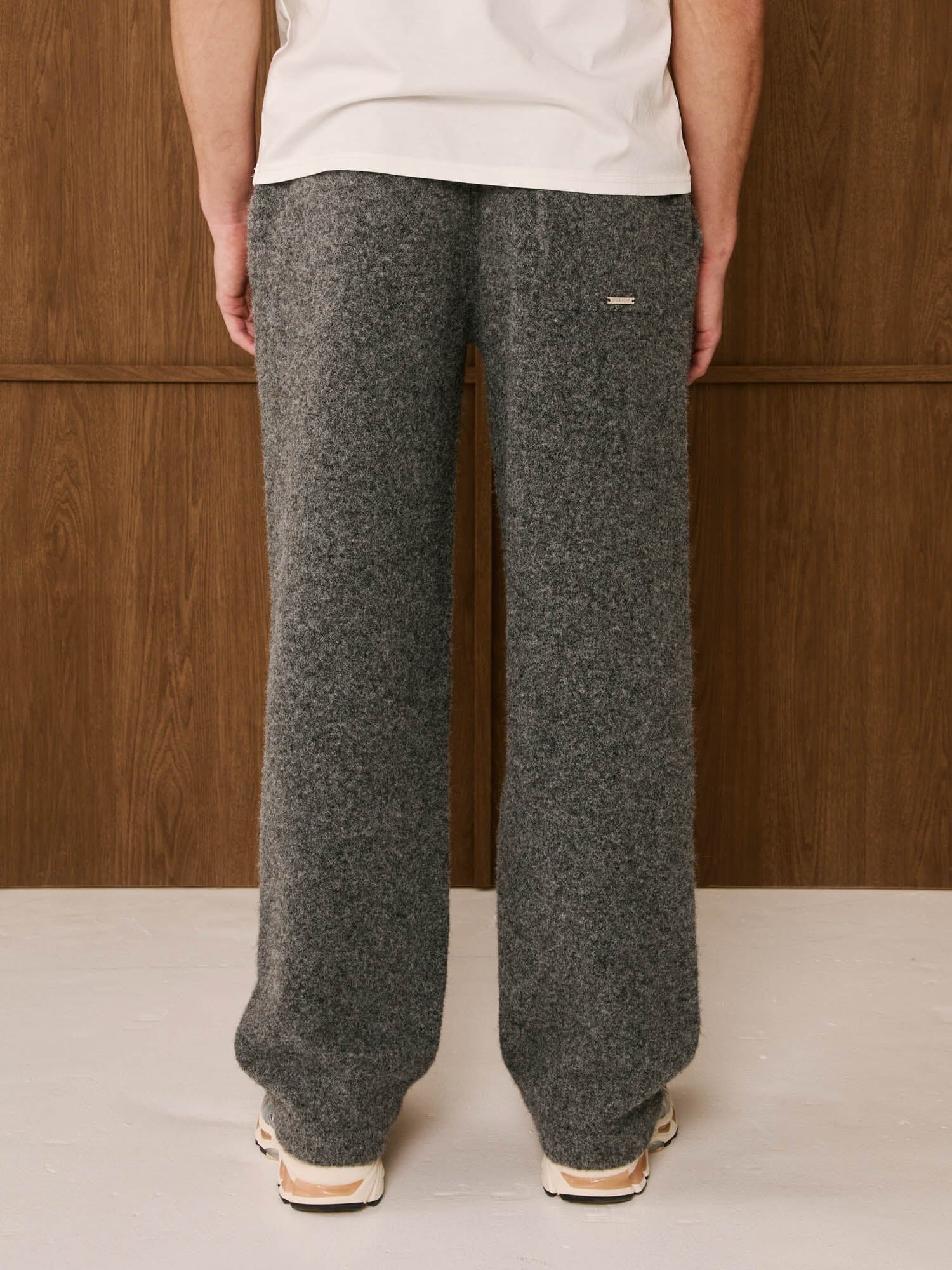 Charcoal Intarsia Knit Jogger - Image 4