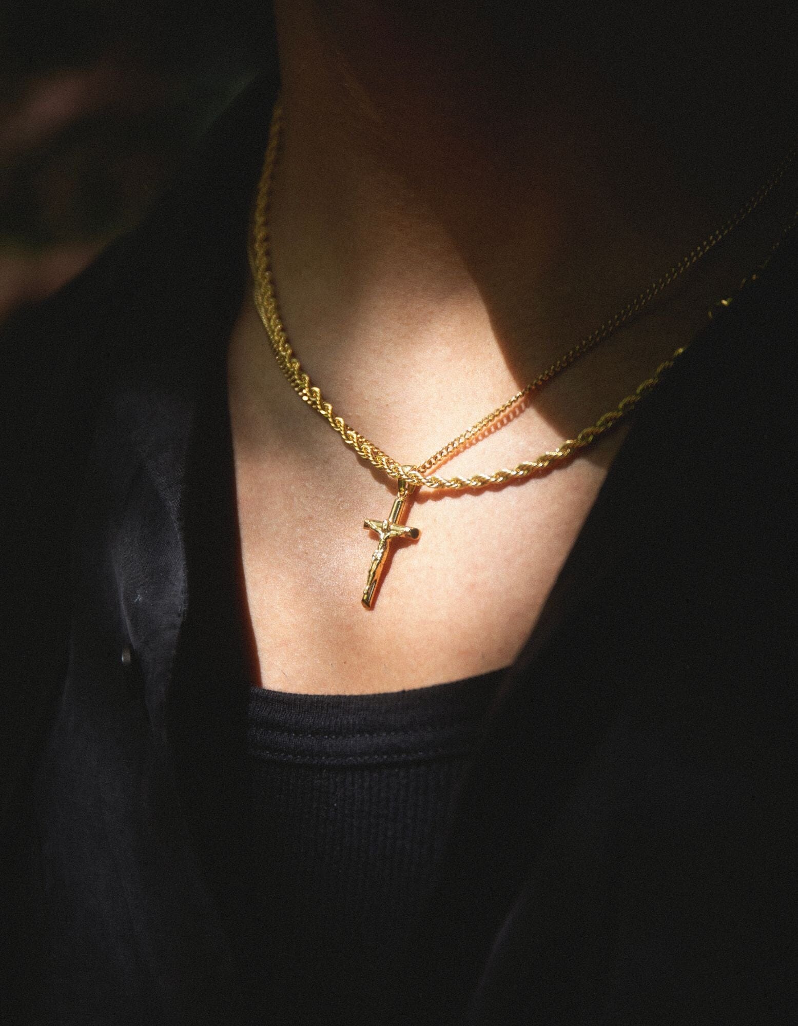 Gold Crucifix Pendant - Image 2