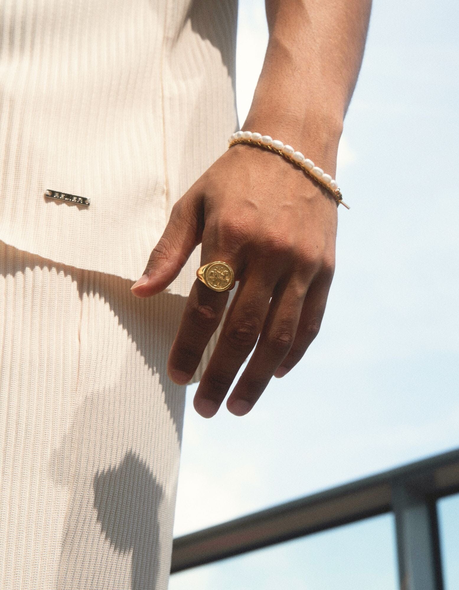 Gold Pearl Bracelet - Image 2