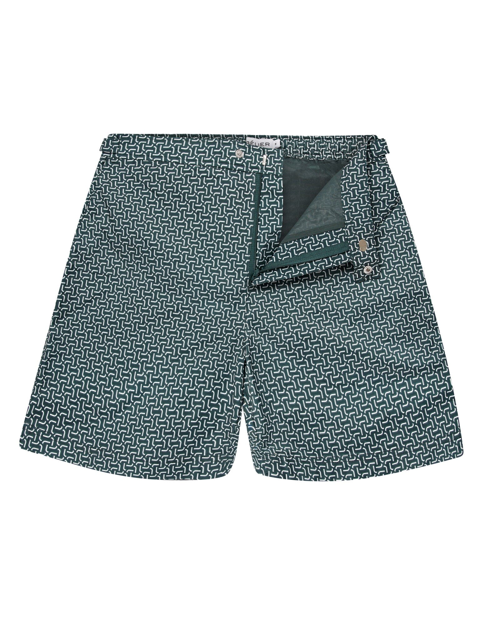 Green Chain Print Swimshort - Image 4