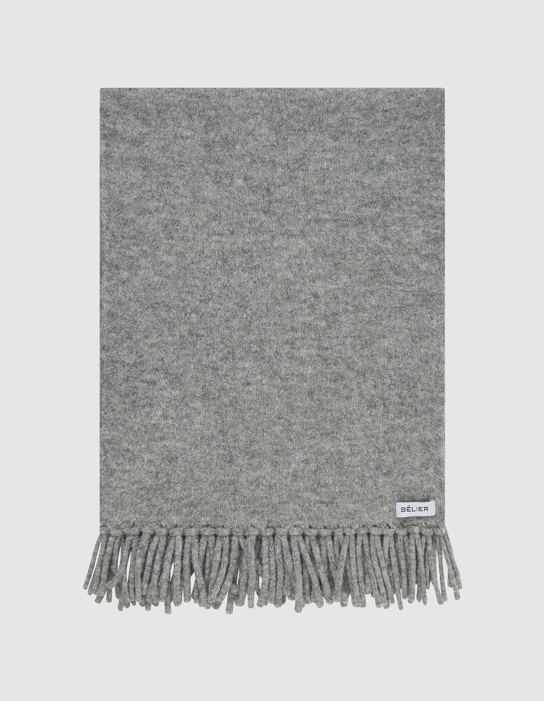 Grey Alpaca Knit Scarf - Image 3