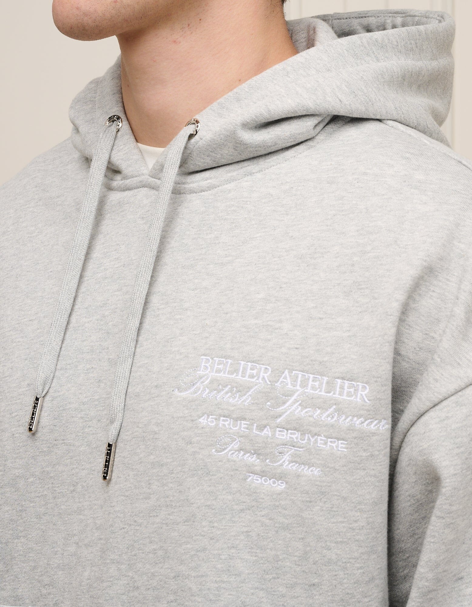 Grey Marl Atelier Hoodie - Image 4