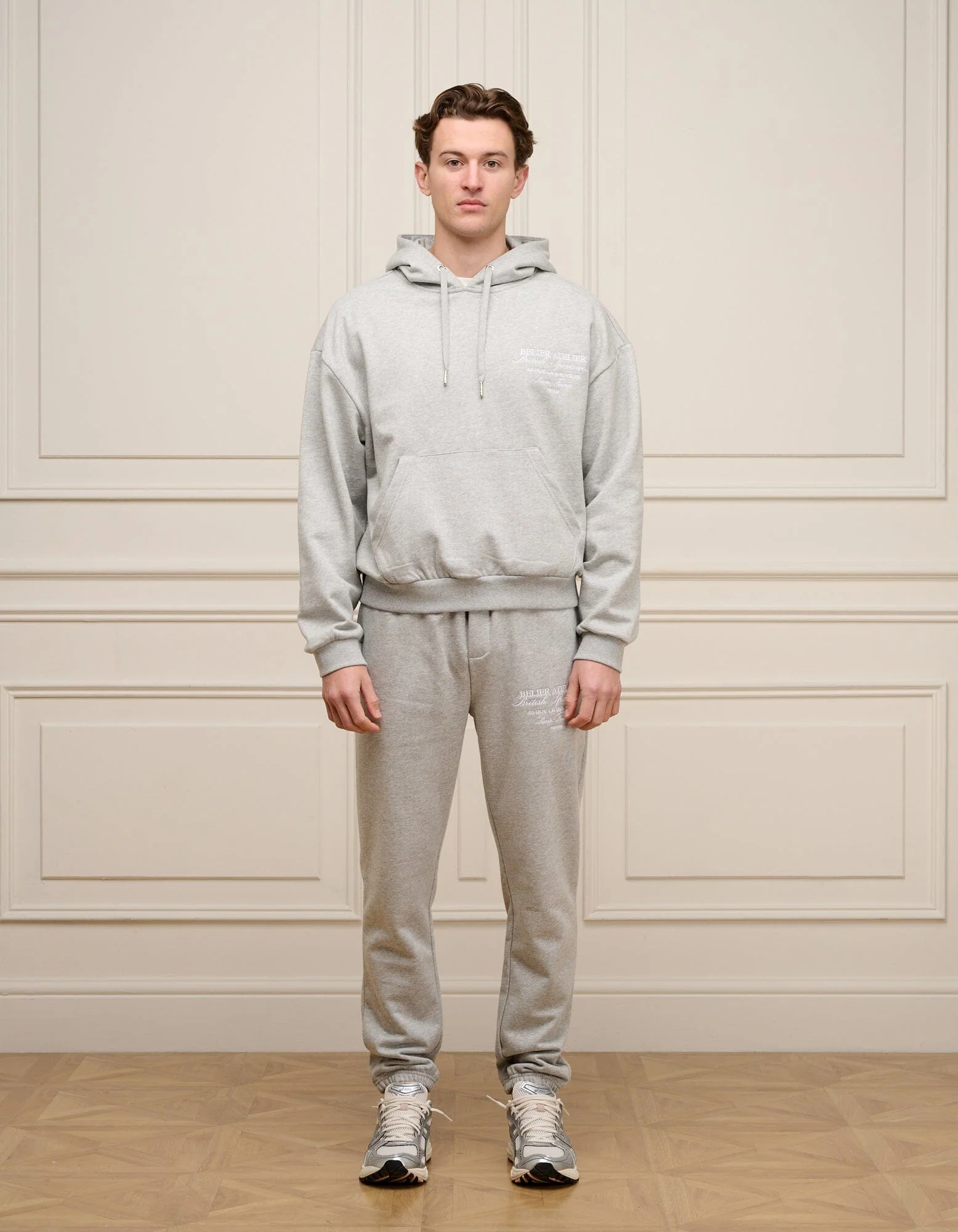 Grey Marl Atelier Hoodie - Image 5