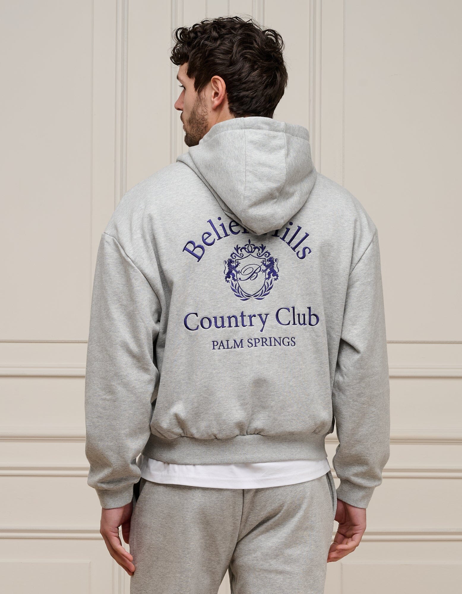 Grey Marl Country Club Hoodie - Image 2