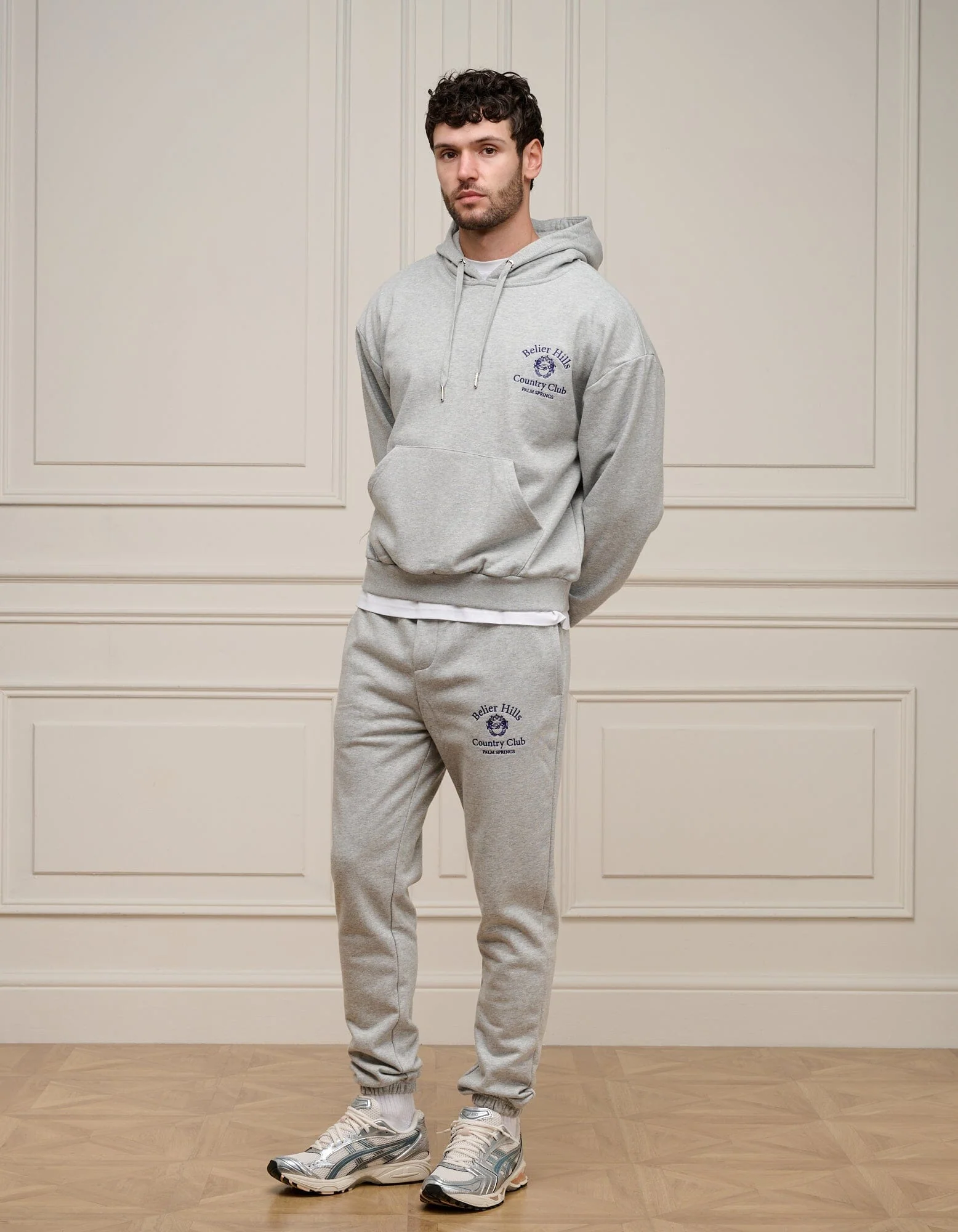 Grey Marl Country Club Hoodie - Image 3