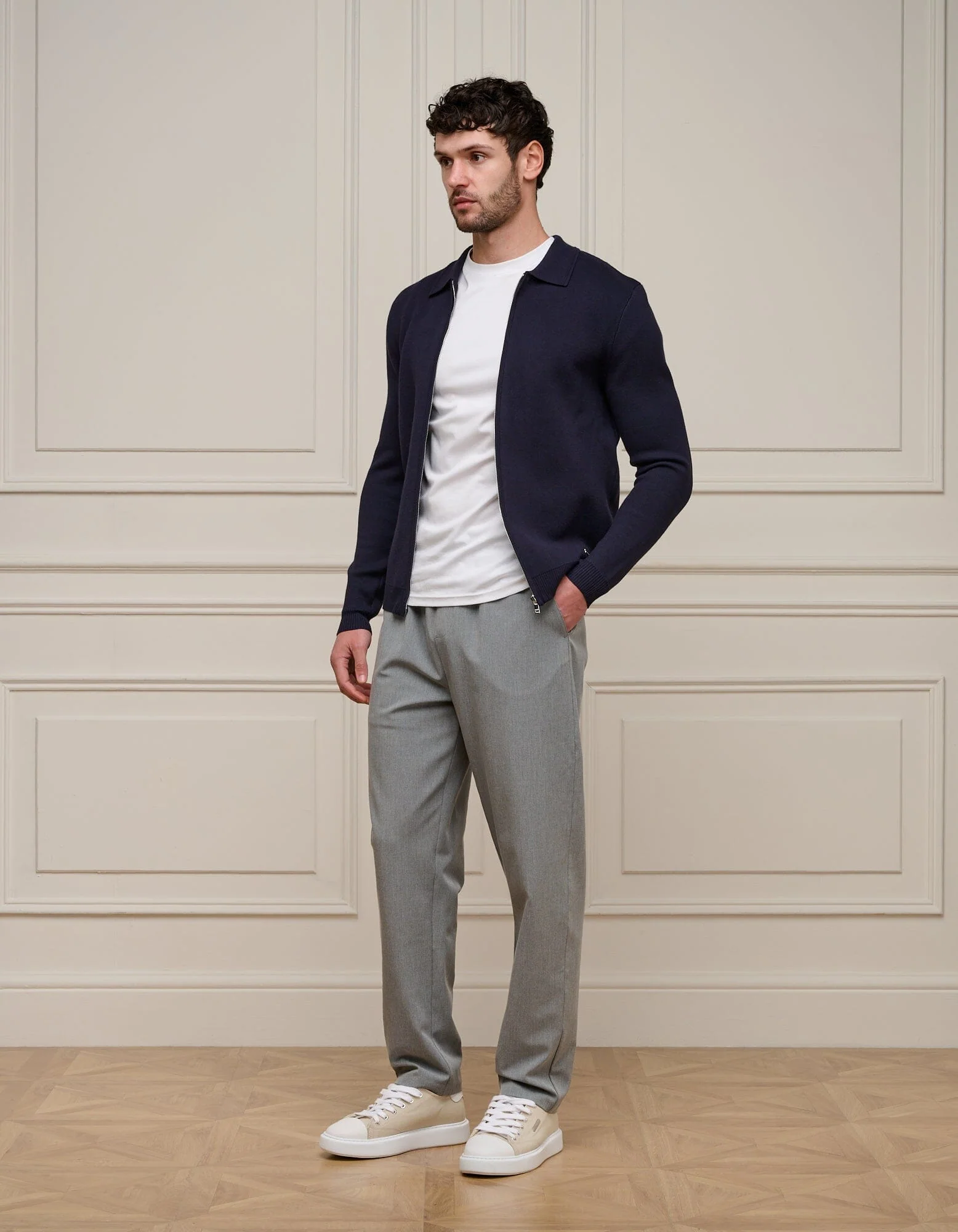 Grey Essential Drawstring Trouser - Image 2