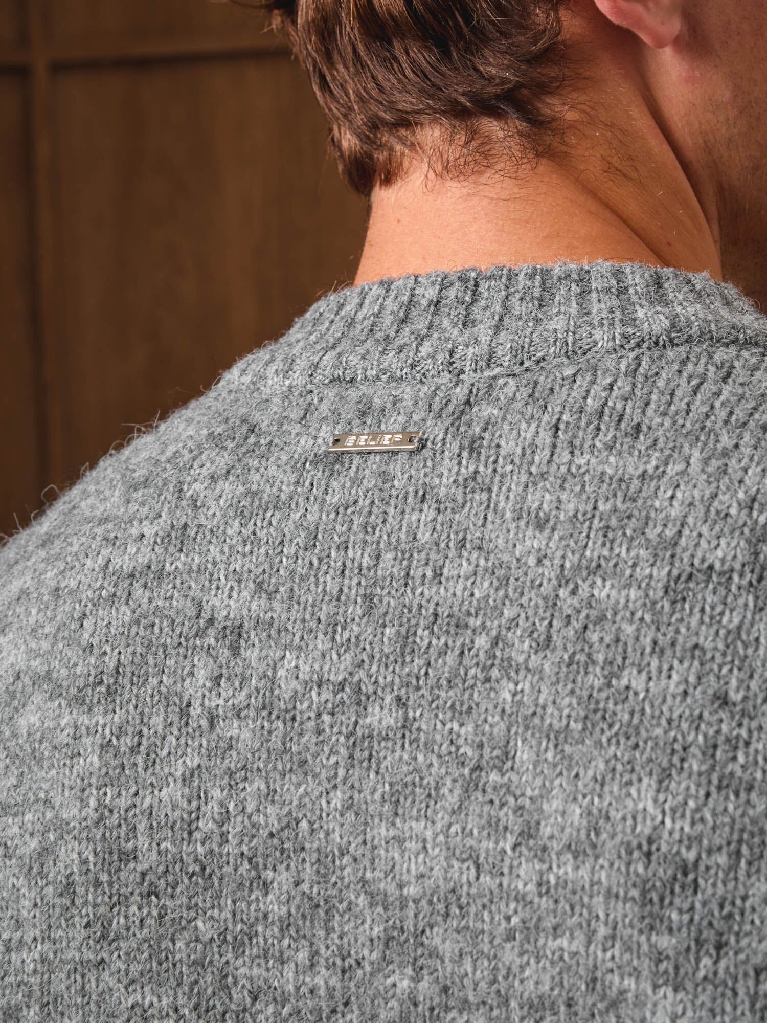 Grey Knitted Bomber - Image 7