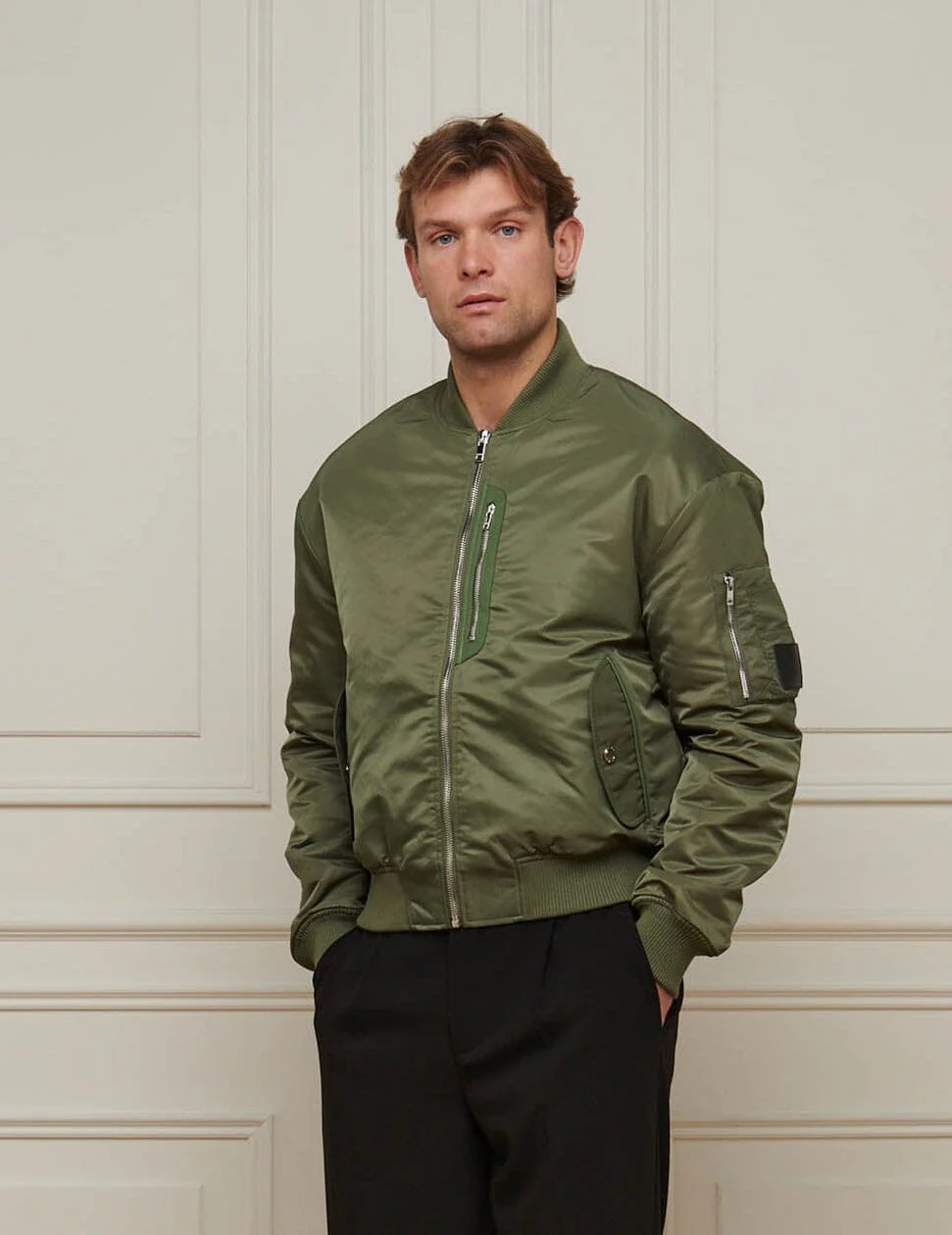 Khaki Bomber Jacket