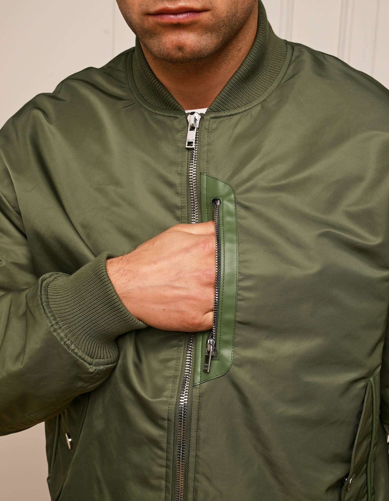 Khaki Bomber Jacket - Image 5