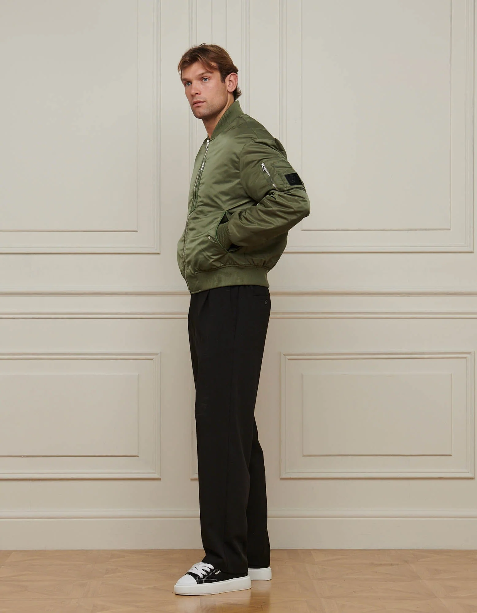 Khaki Bomber Jacket - Image 6
