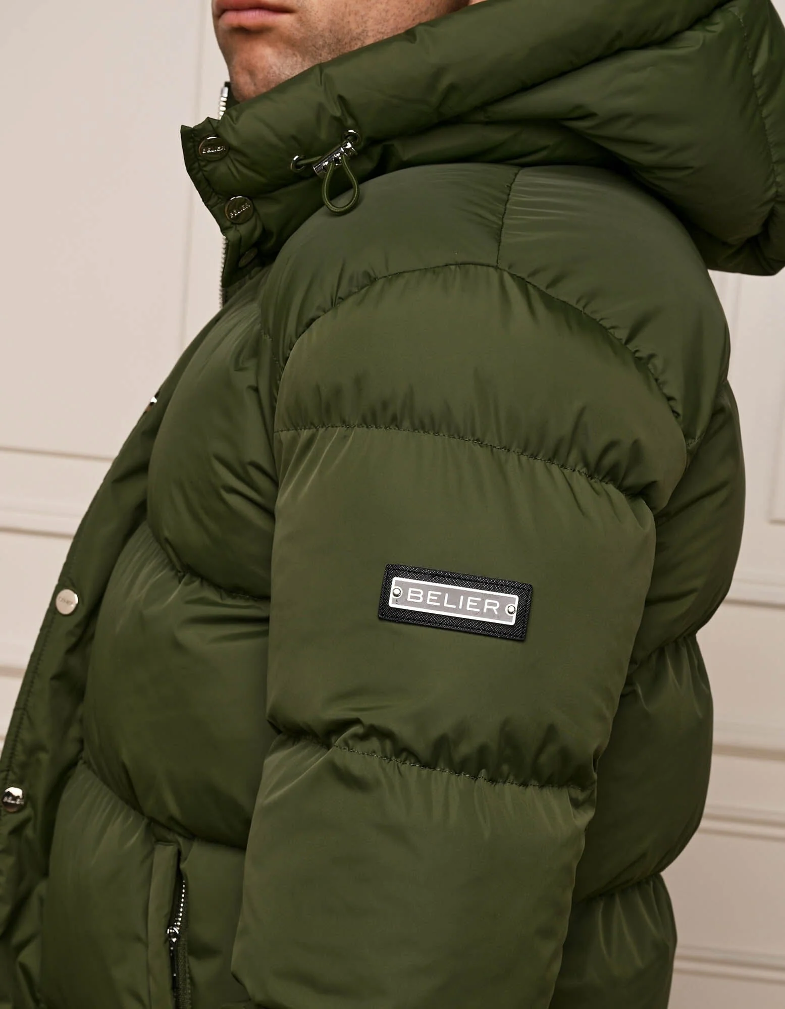Khaki Puffer Jacket - Image 2