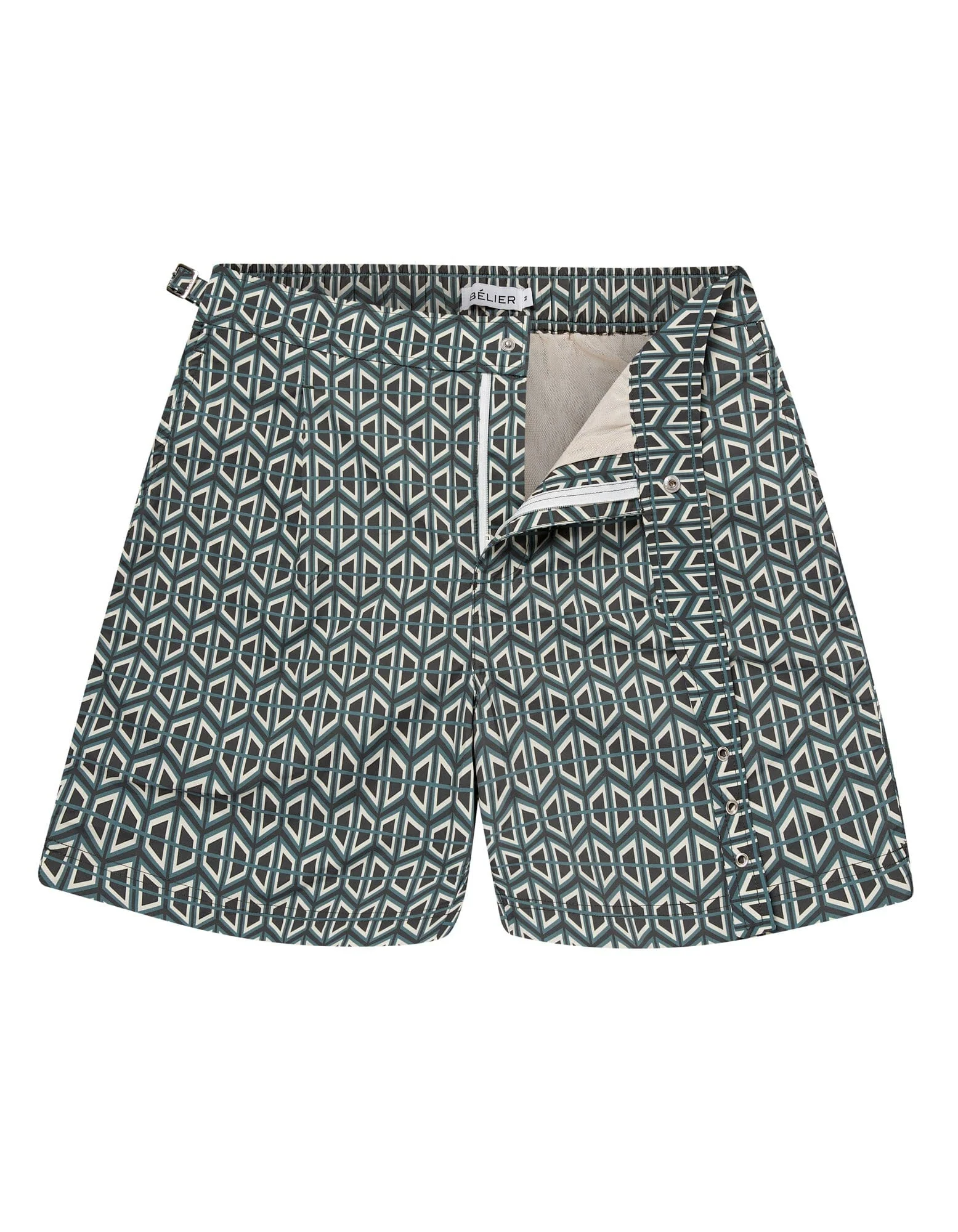 Khaki Tate Print Swimshort - Image 7