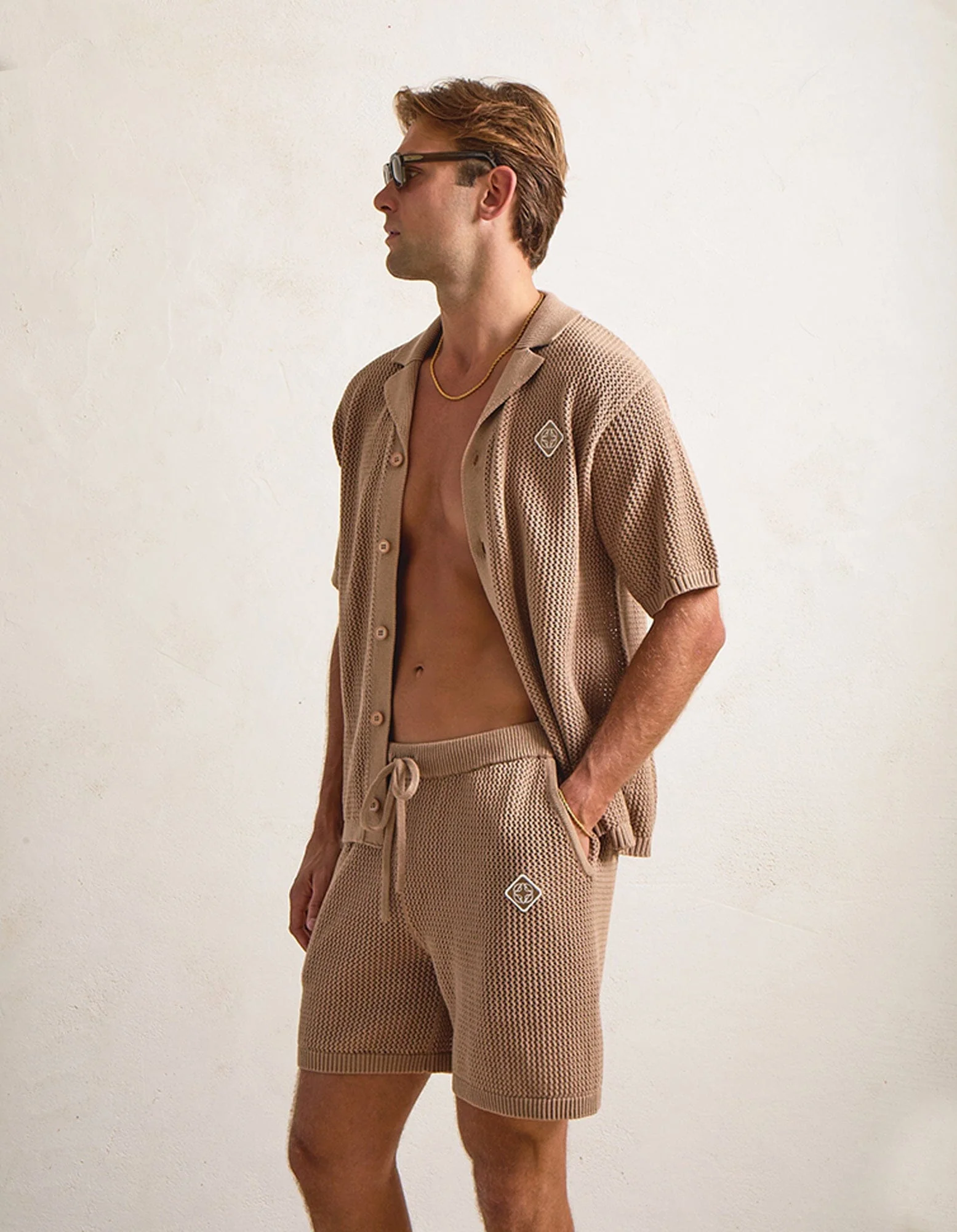 Mocha Crochet Shirt - Image 4