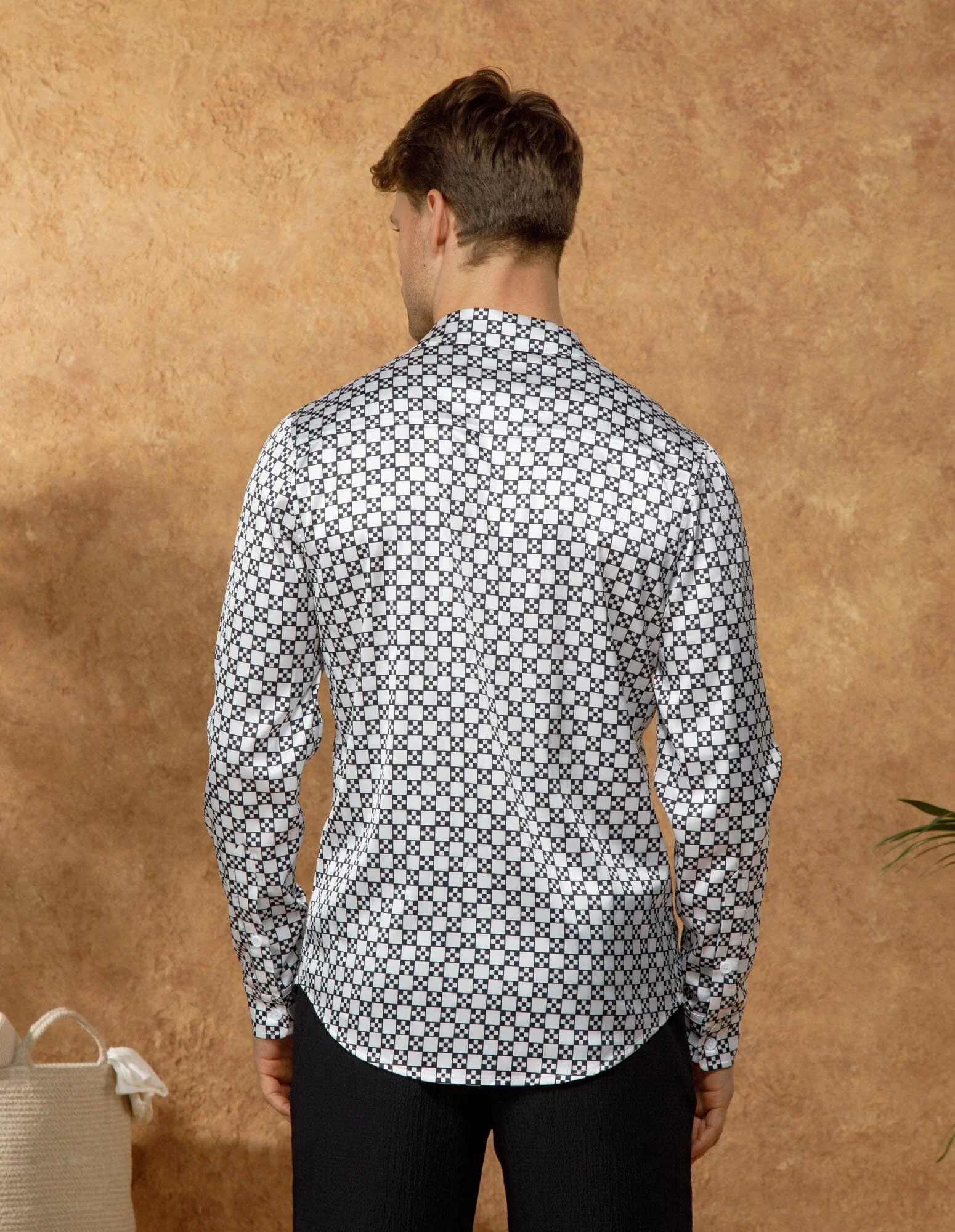 Monochrome Block Printed Long Sleeve Shirt - Image 5