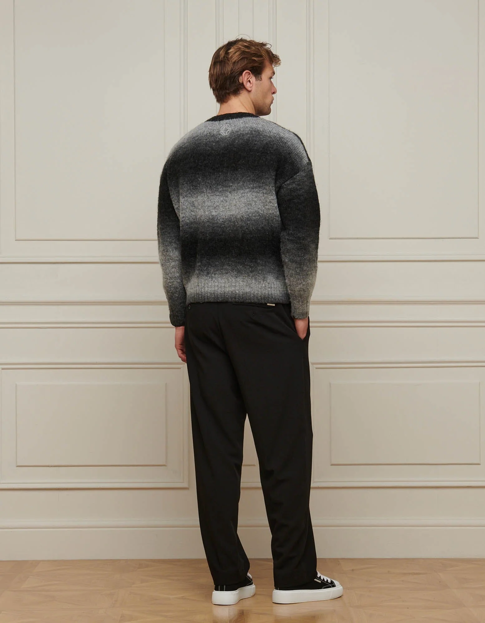 Monochrome Ombre Oversized Knit Jumper - Image 4