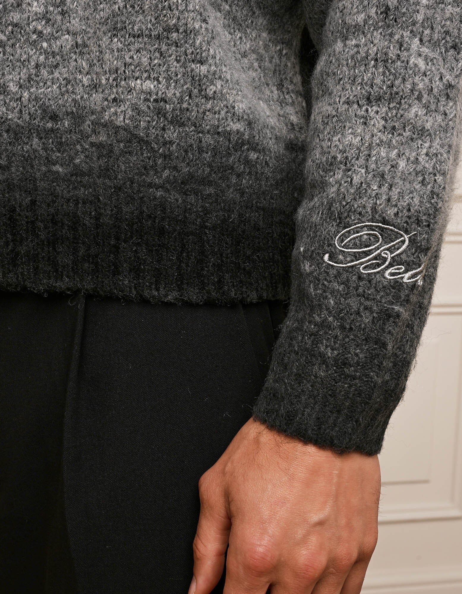 Monochrome Ombre Oversized Knit Jumper - Image 5