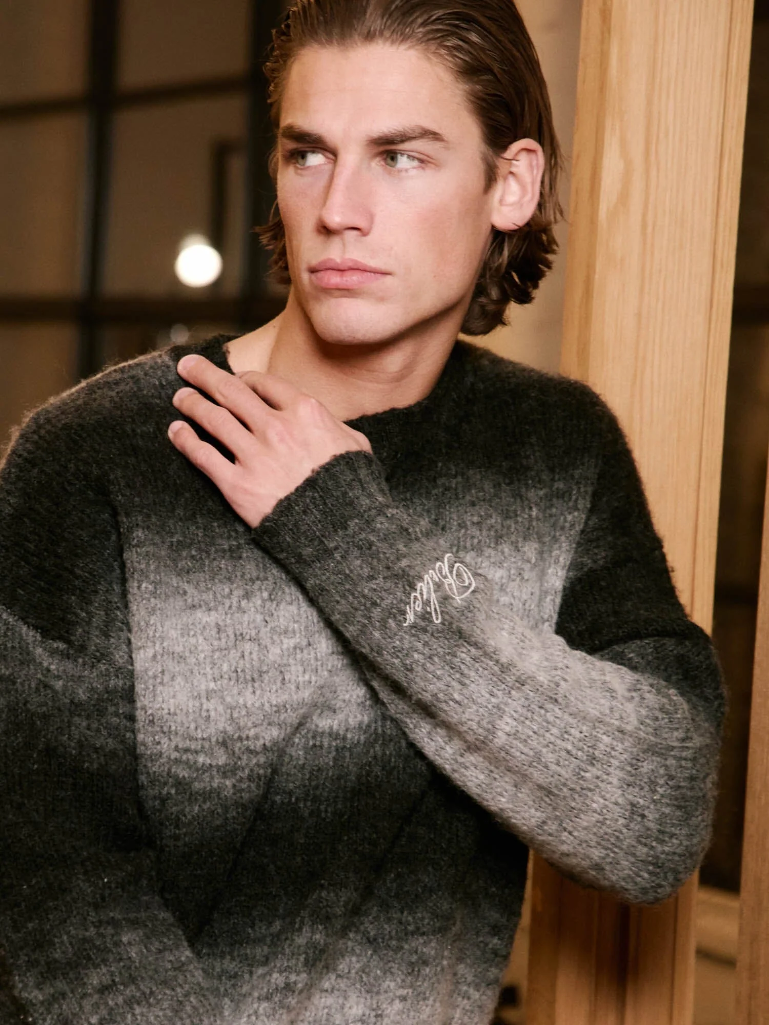 Monochrome Ombre Oversized Knit Jumper - Image 6
