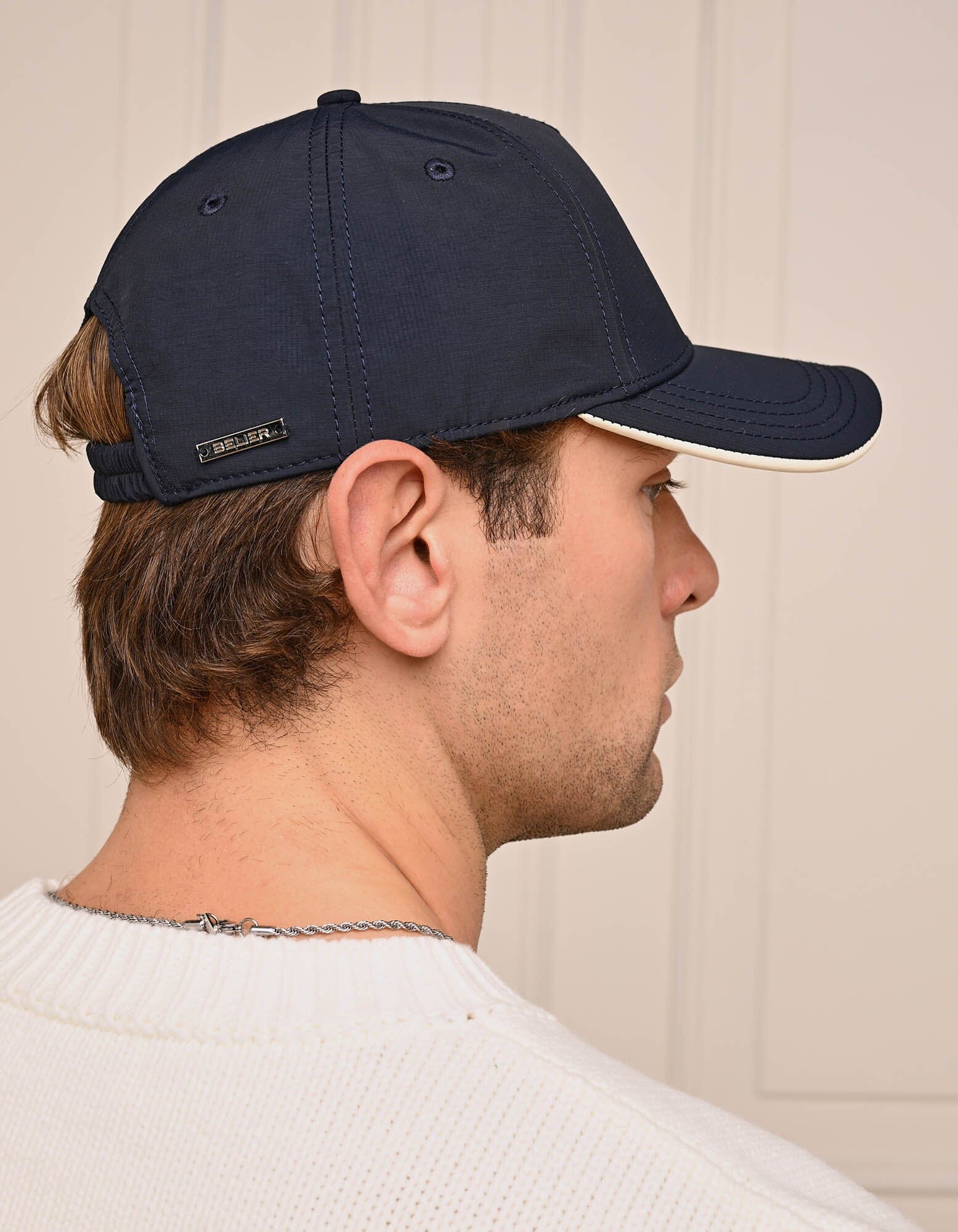 Navy Crest Logo Cap - Image 3