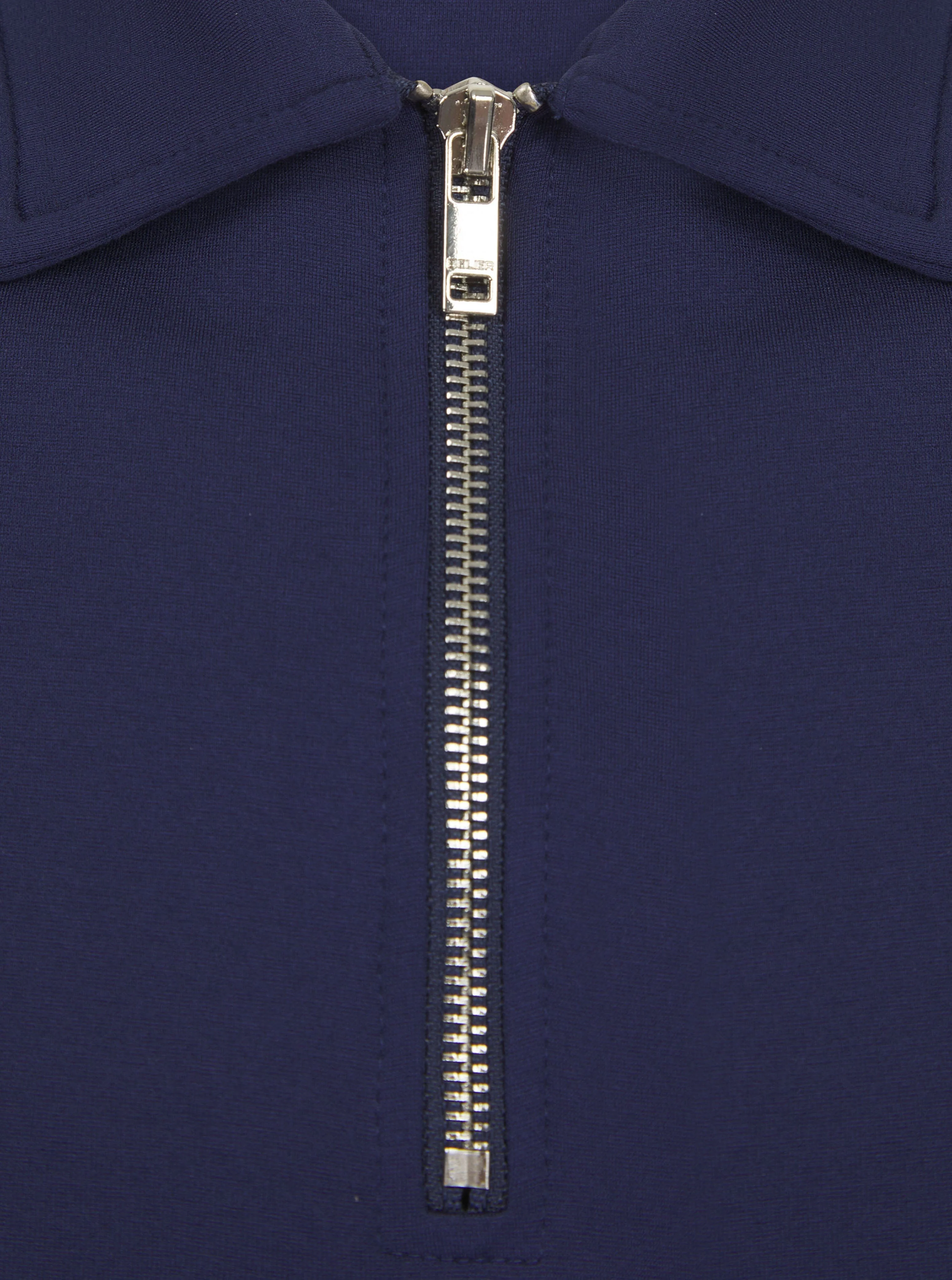 Navy Premium S/S Zip Polo - Image 5
