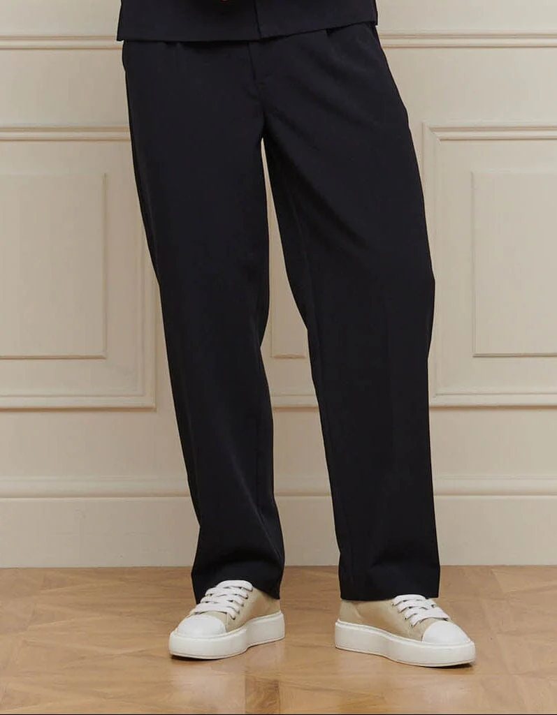 Navy Relaxed Fit Trouser - Image 4