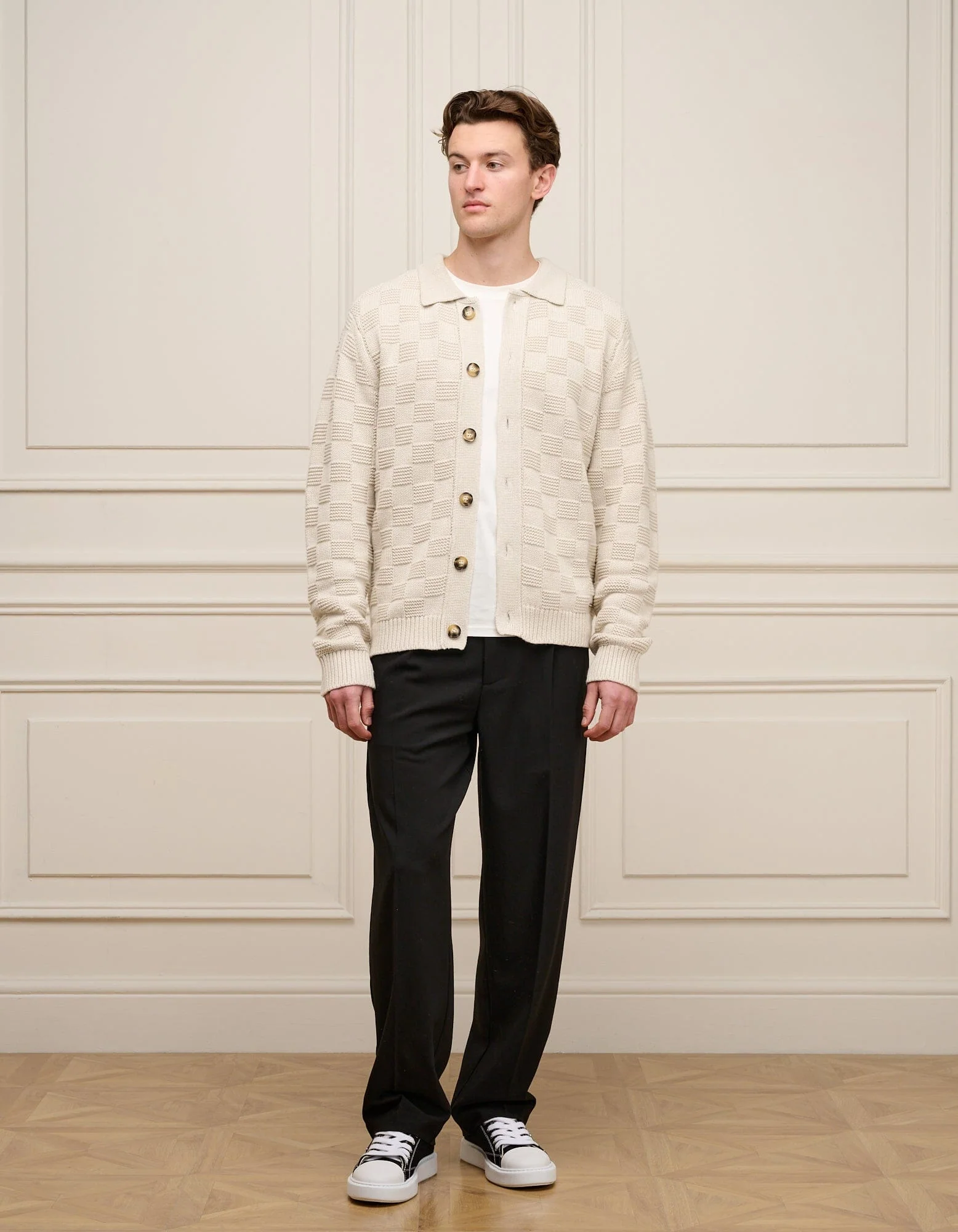 Oat Basket Weave Knit Overshirt - Image 2