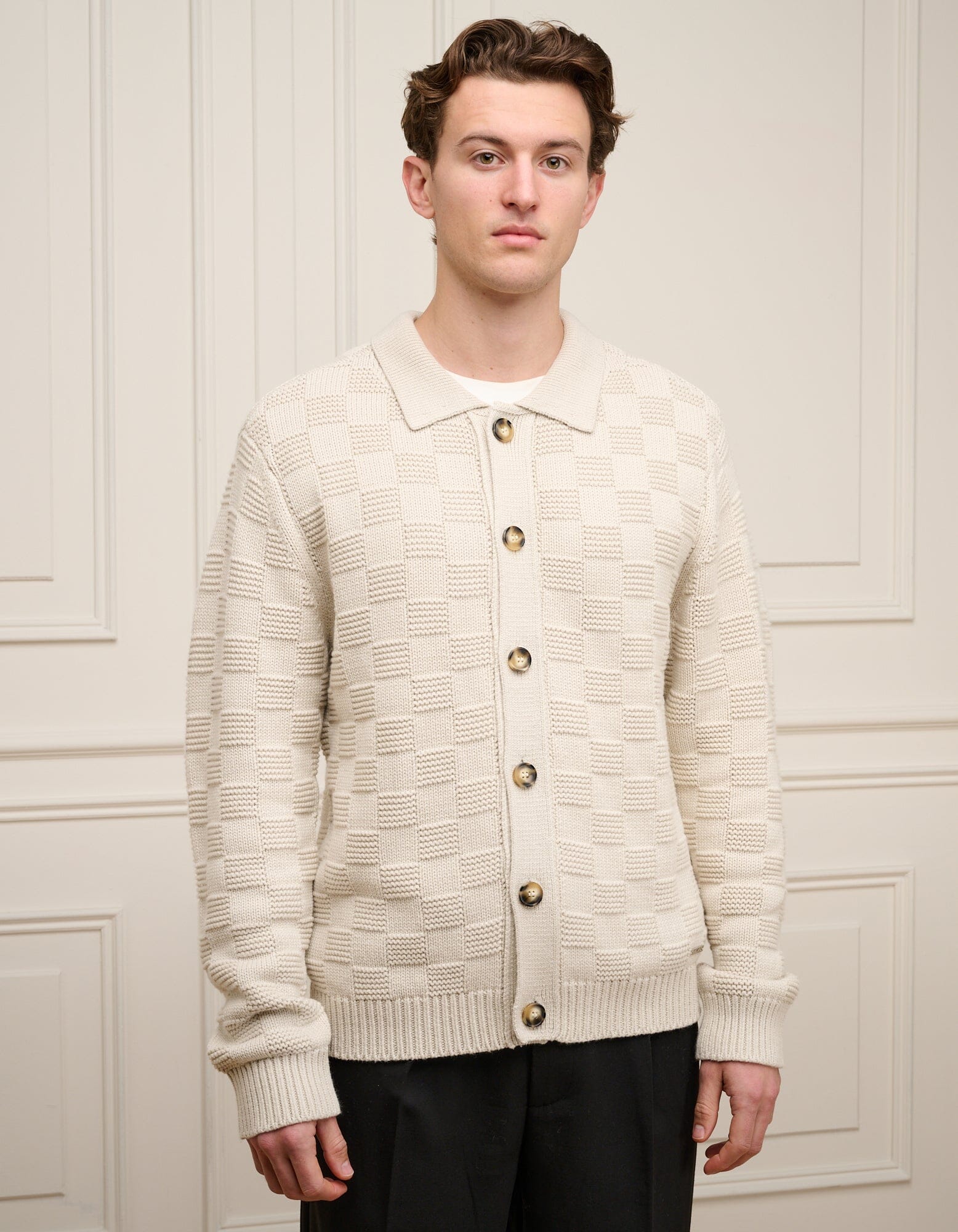 Oat Basket Weave Knit Overshirt - Image 5