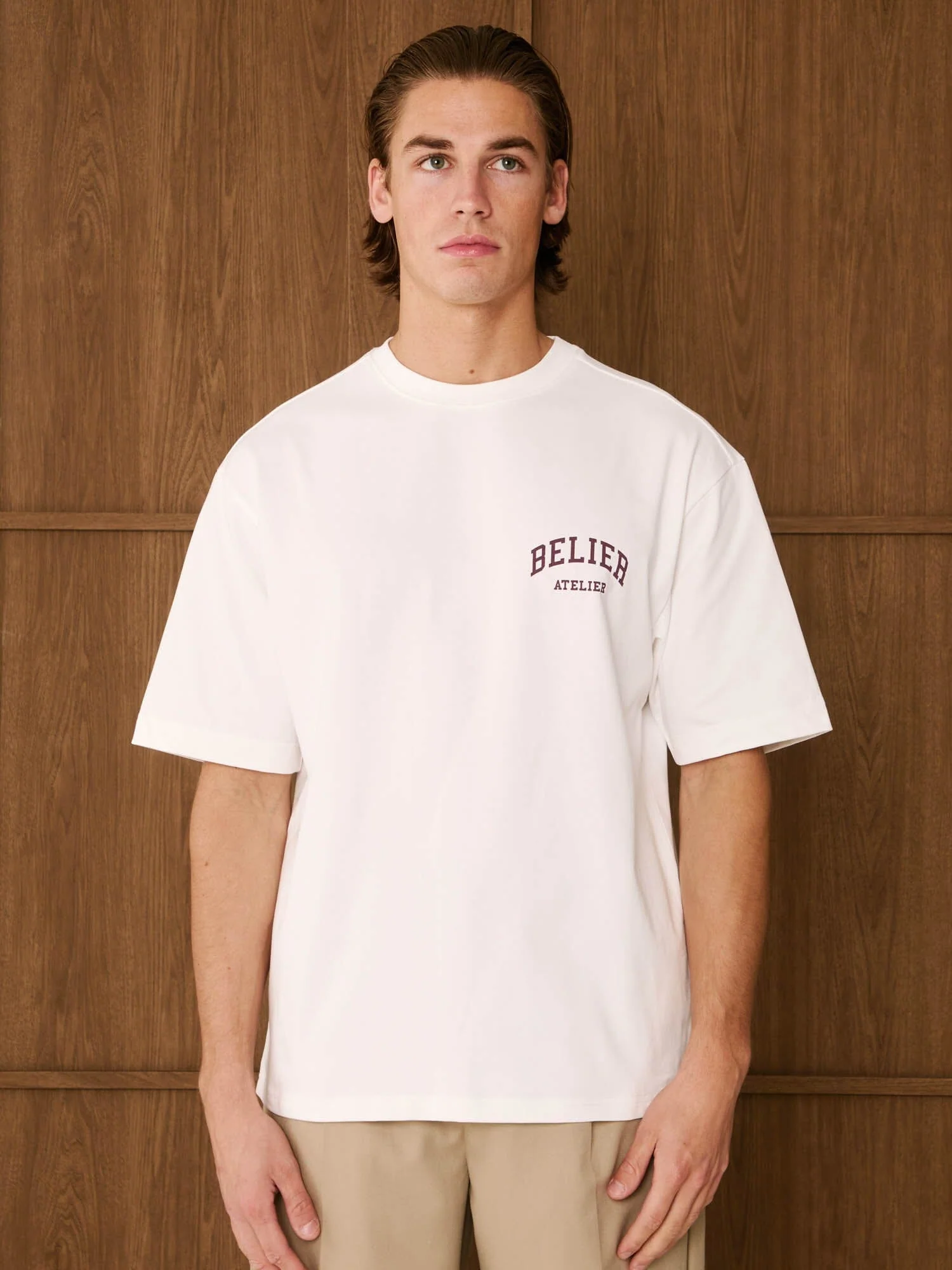Off-White/Burgundy Campus Atelier T-Shirt - Image 2