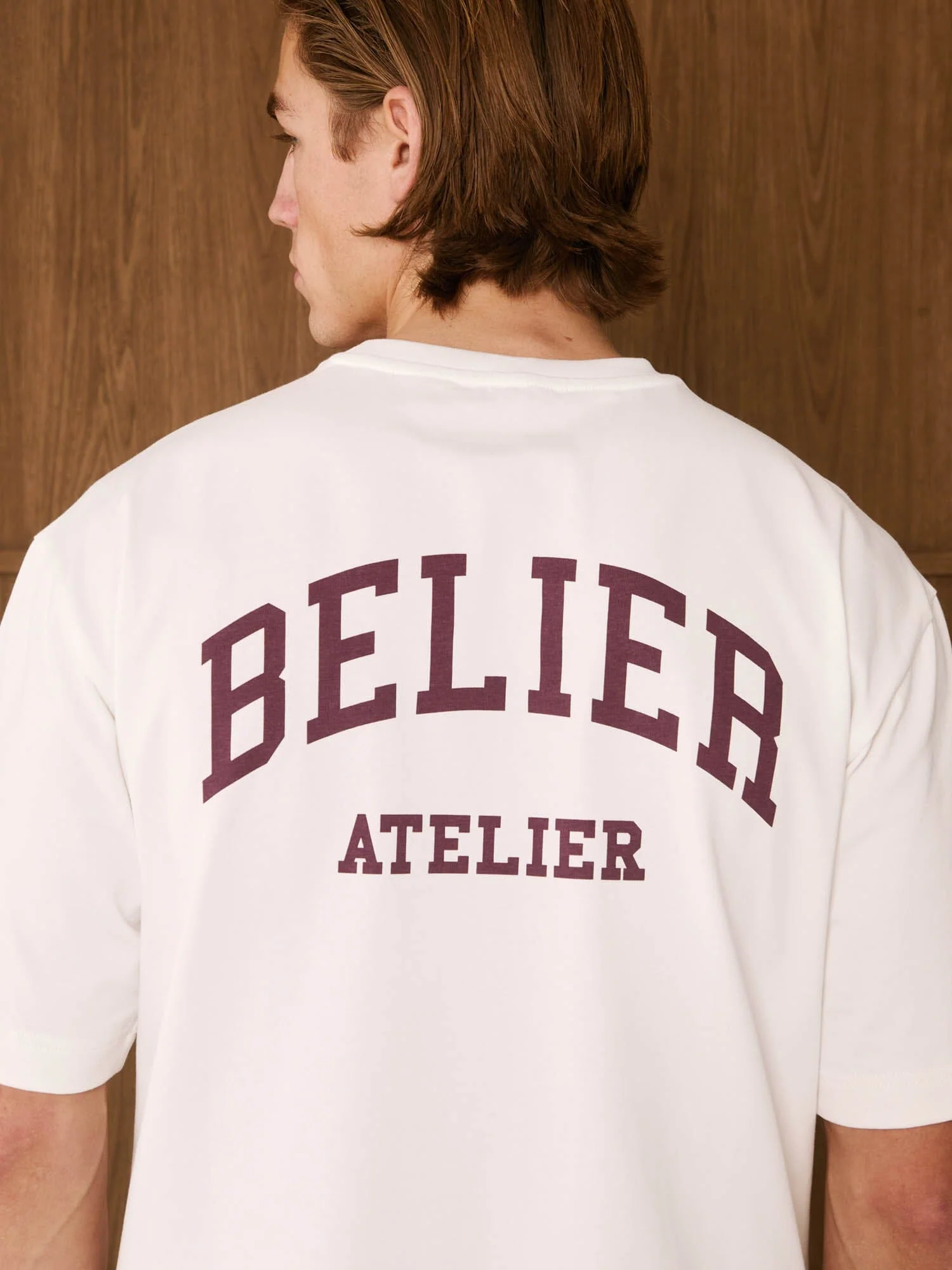 Off-White/Burgundy Campus Atelier T-Shirt - Image 3