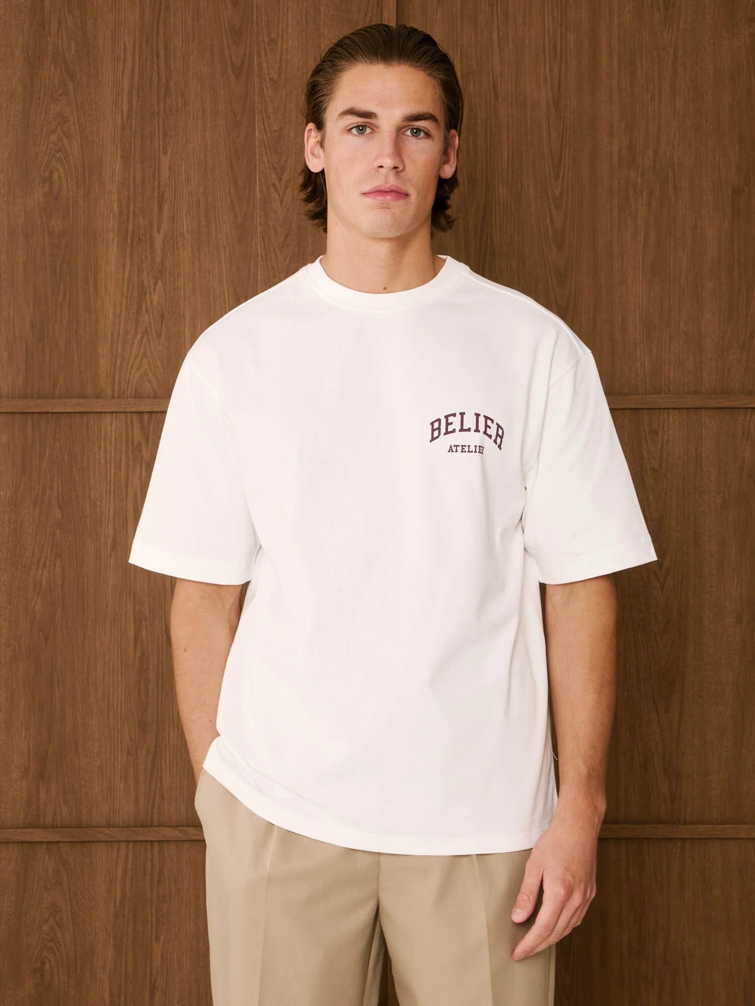 Off-White/Burgundy Campus Atelier T-Shirt - Image 4