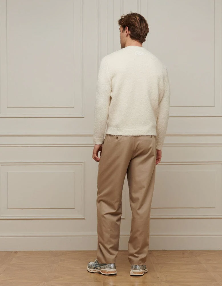 Off White Alpaca Knitted Jumper - Image 5