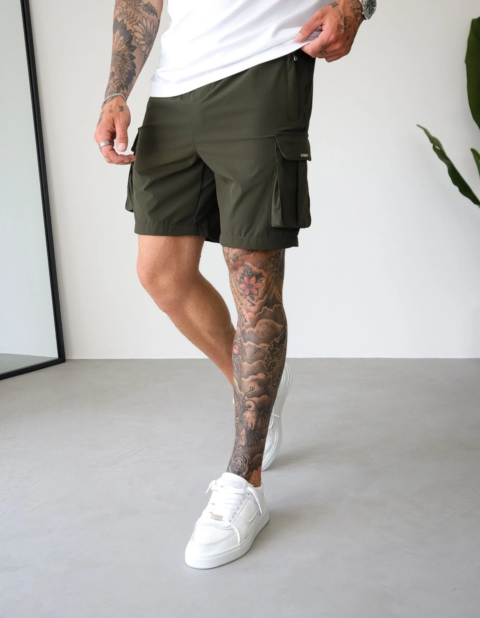 Olive Woven Cargo Short - Image 5