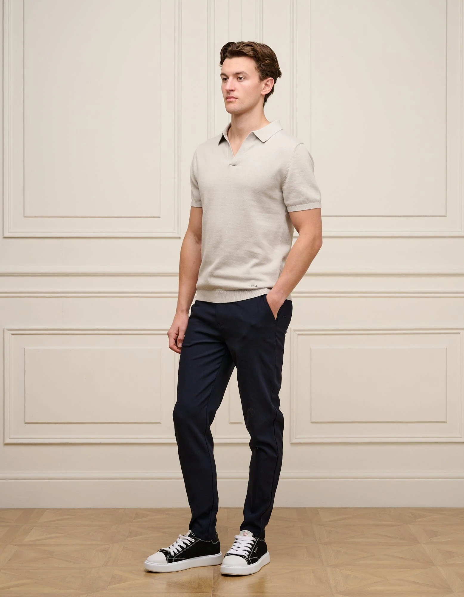 Pebble Cuban Collar Knit Polo - Image 2