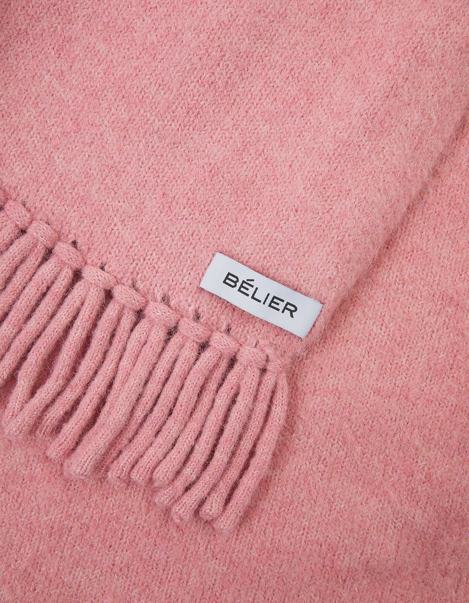 Pink Alpaca Knit Scarf - Image 4