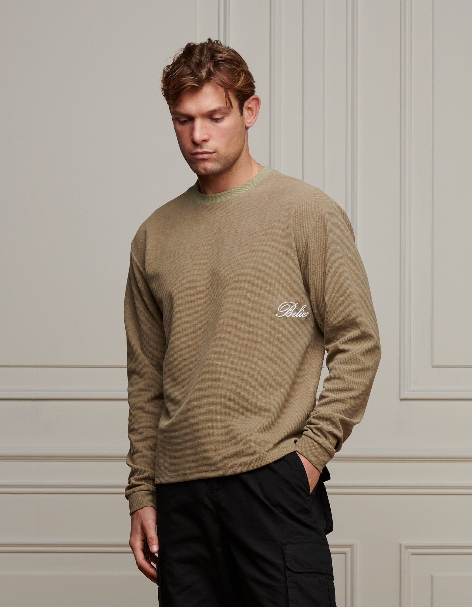 Sage L/S Waffle T-Shirt