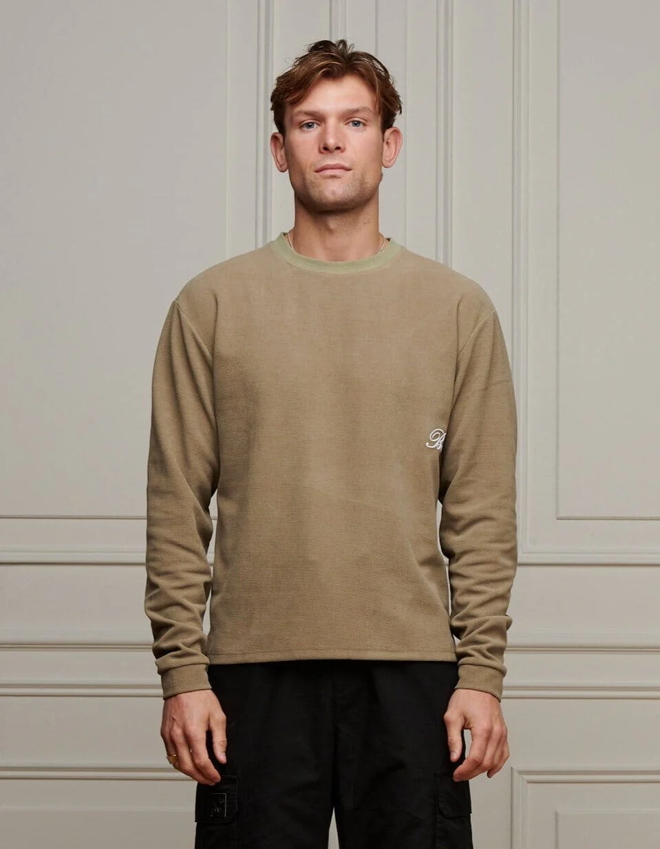 Sage L/S Waffle T-Shirt - Image 3