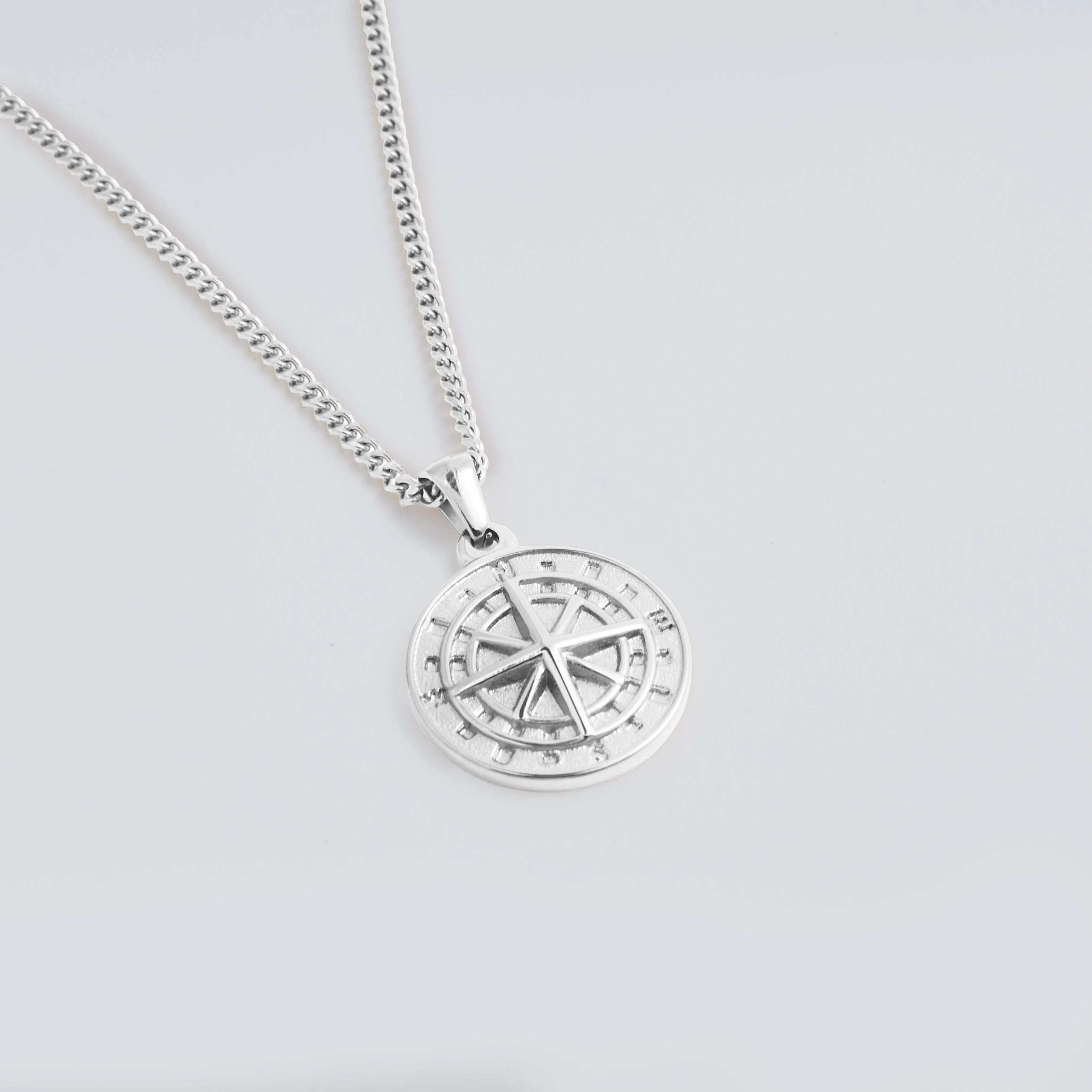 Silver Compass Pendant - Image 3